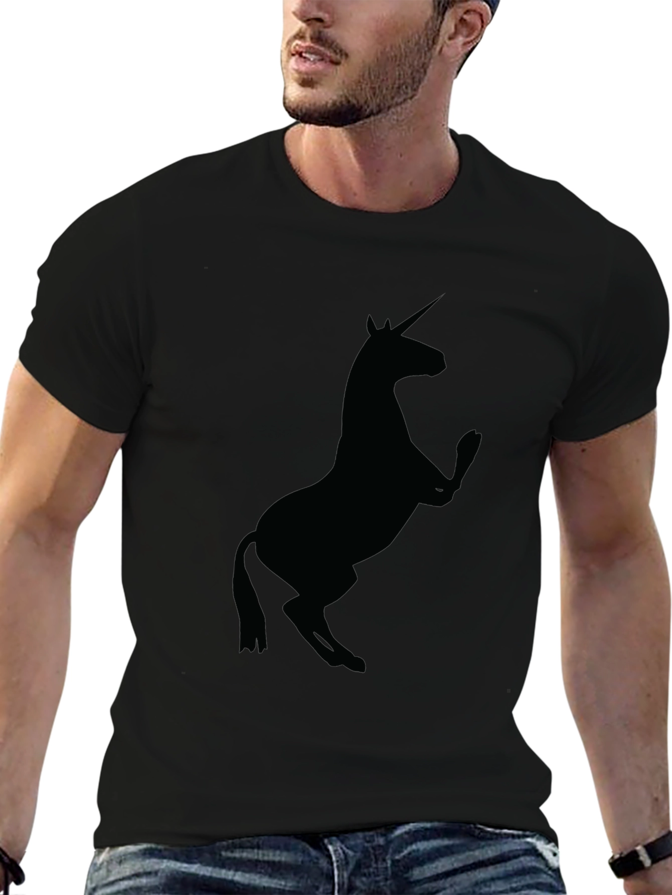 Unicorn Silhouette Black T-Shirt