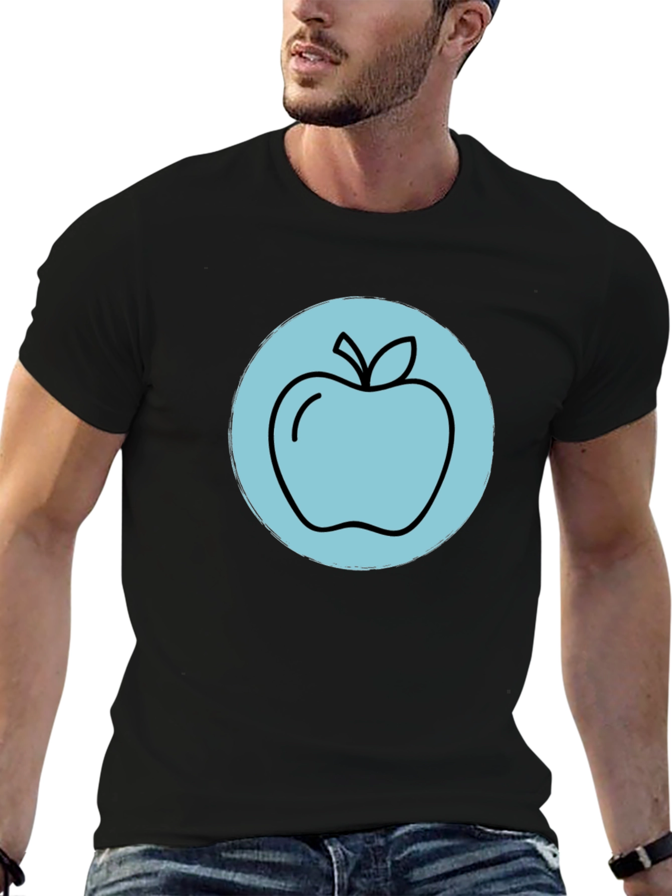 Apple Graphic Black T-Shirt