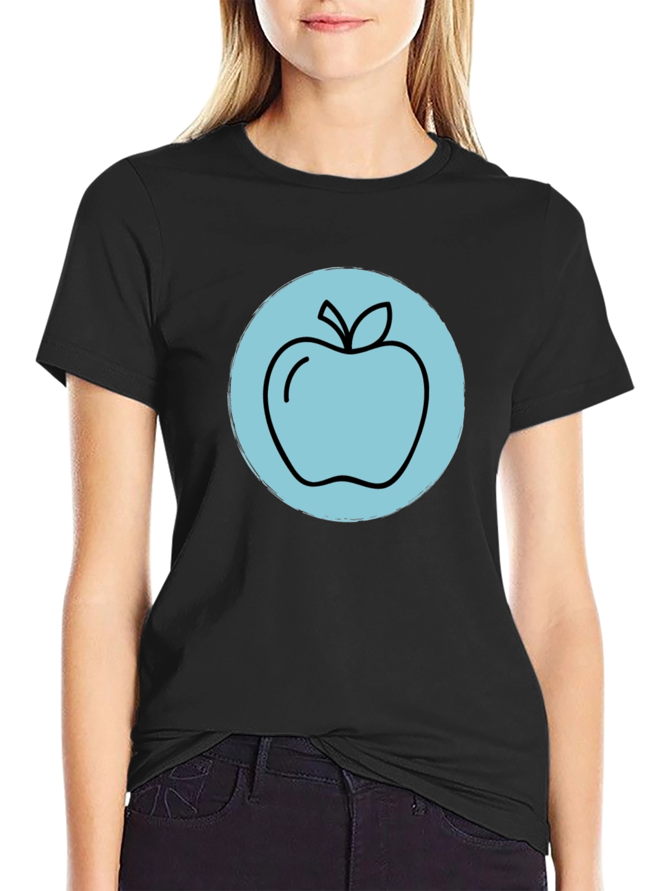 Apple Graphic Black T-Shirt