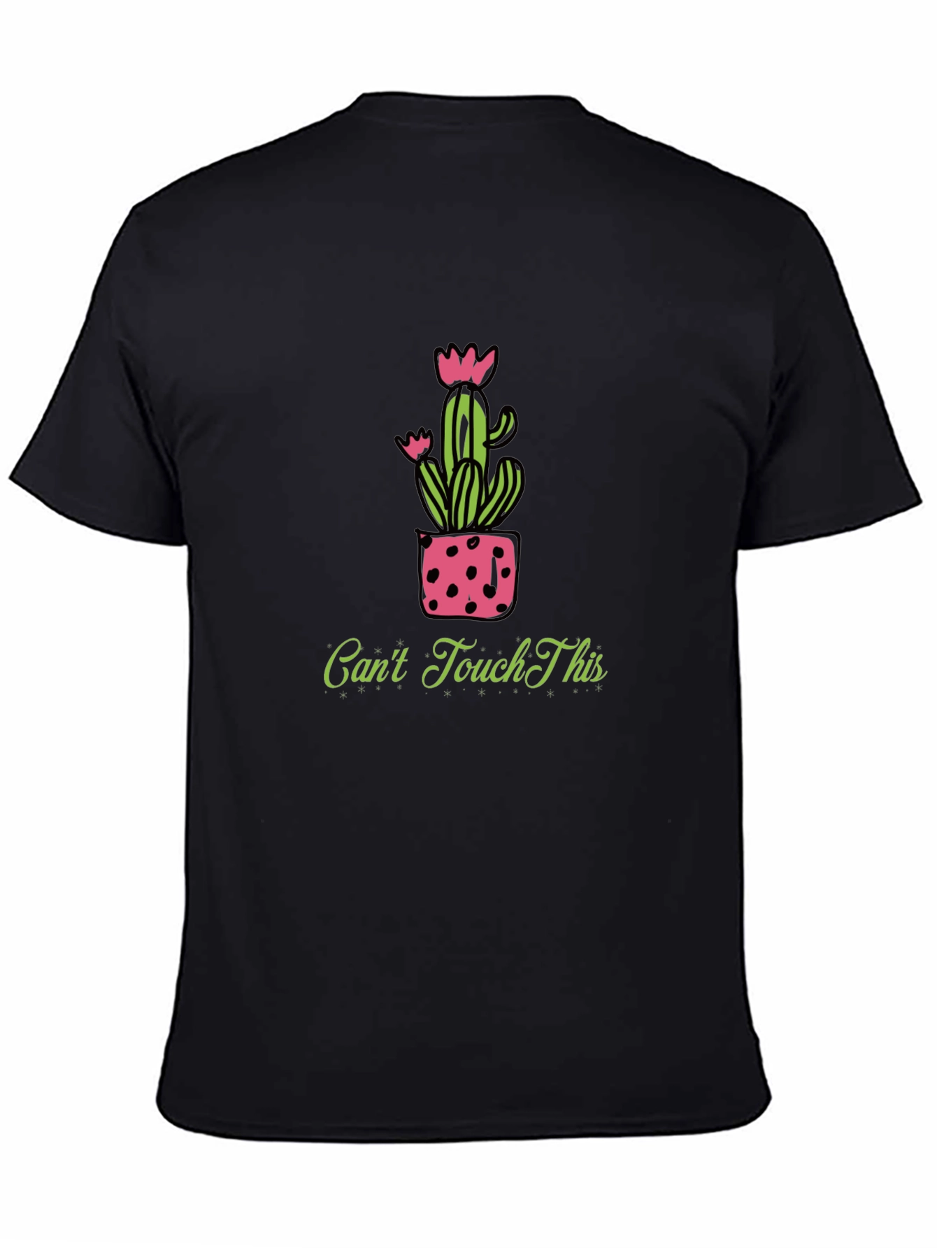 Cactus Tee - Cant Touch This Black T-Shirt