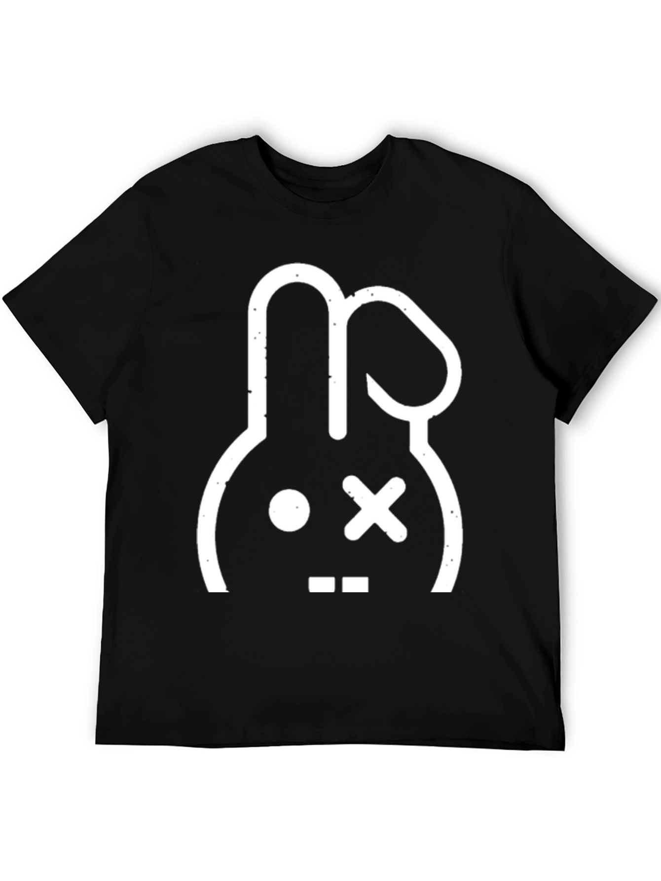 Cool Rabbit Graphic Tee - Black Cotton T-Shirt