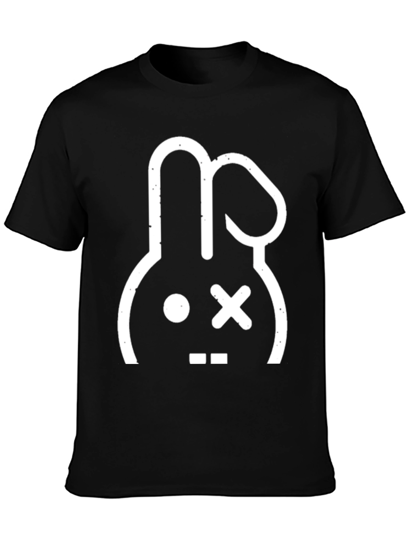 Cool Rabbit Graphic Tee - Black Cotton T-Shirt