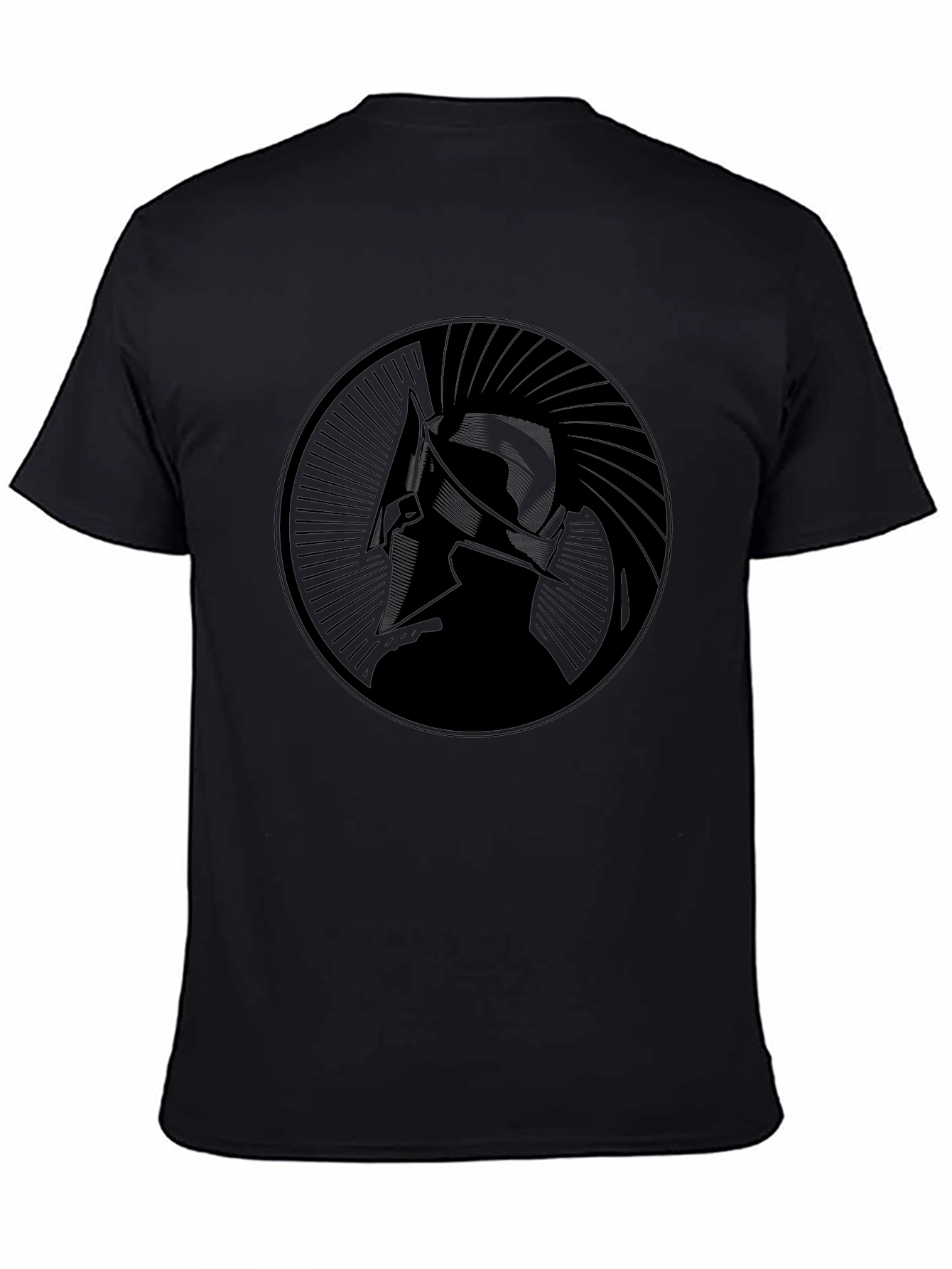 Spartan Warrior Graphic Tee - Black