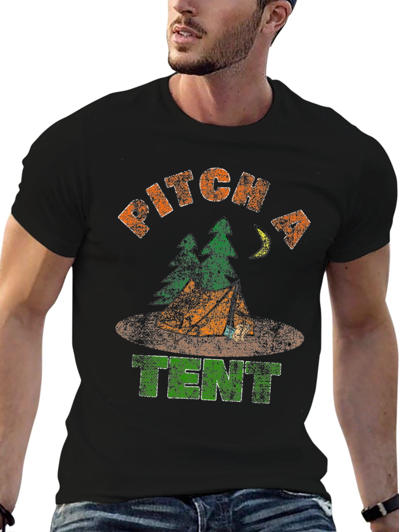 Pitch A Tent Camping T-Shirt