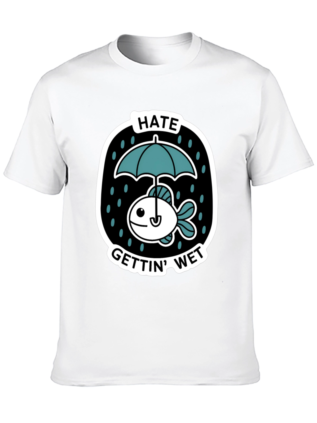 Funny Fish Hates Getting Wet Graphic Tee