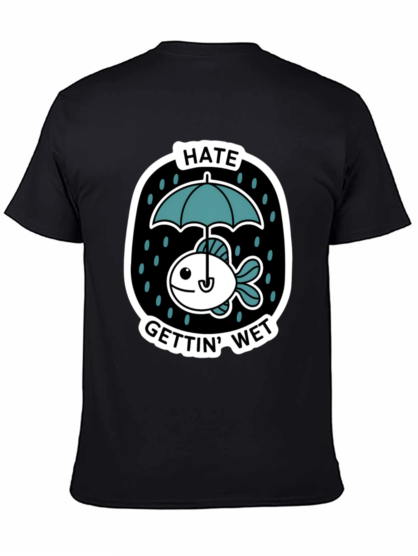 Funny Fish Hates Getting Wet Graphic Tee