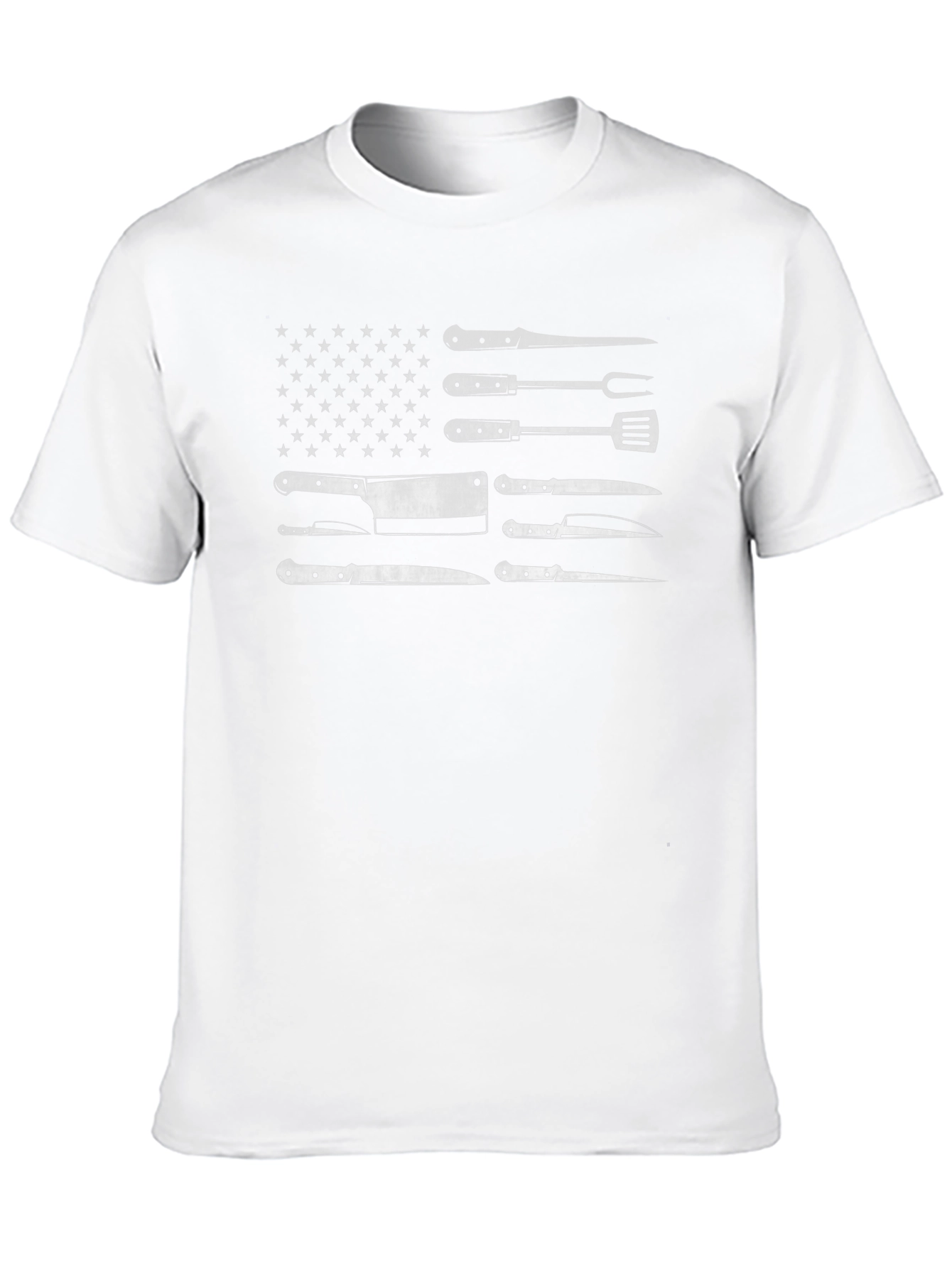 American Flag Knife Graphic T-Shirt