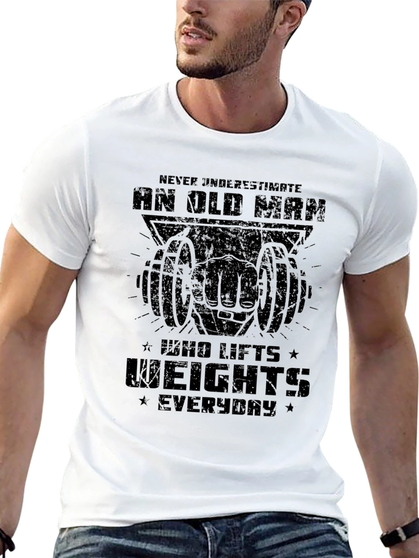 Old Man Who Lifts Weights T-Shirt