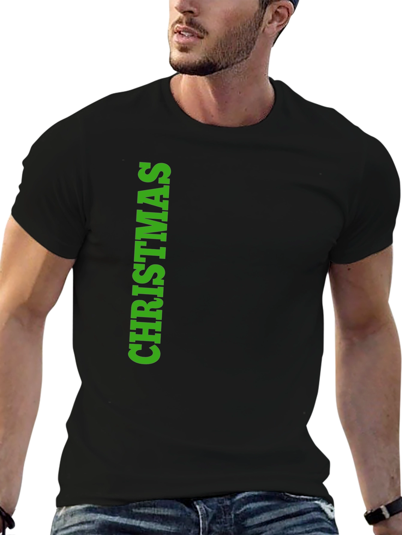 Christmas Graphic Tee - Black Holiday T-Shirt
