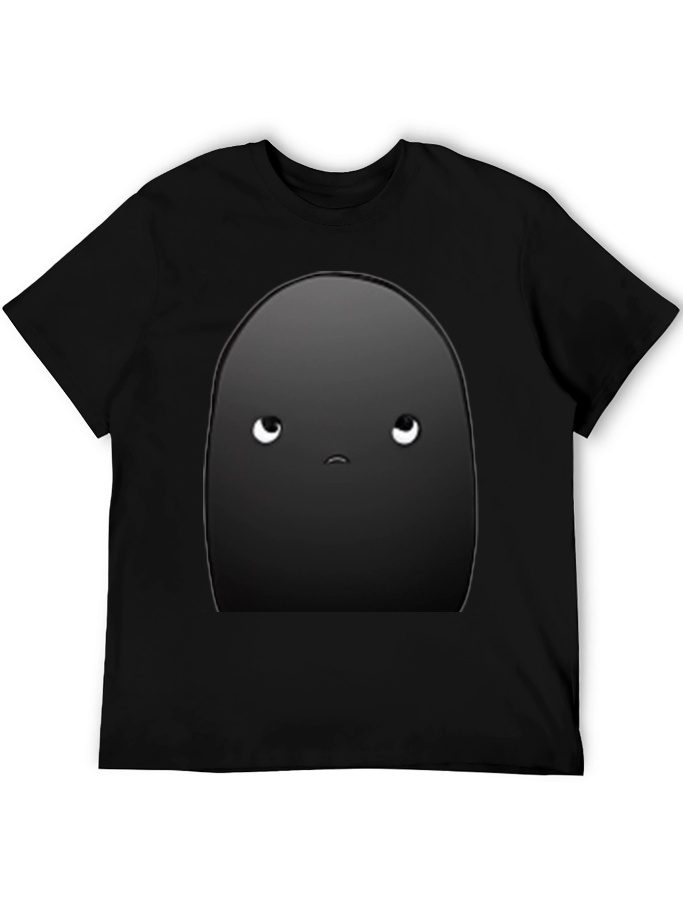 Sad Bean Black T-Shirt - Express Yourself!
