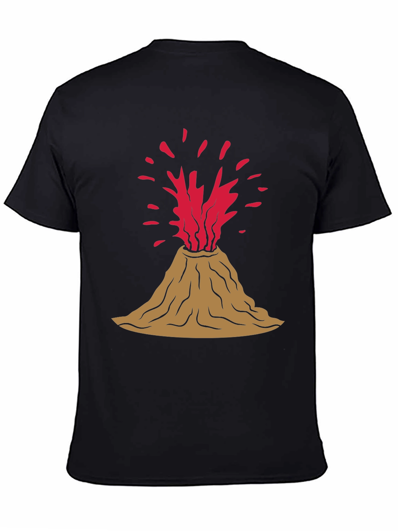 Volcano Eruption Graphic Tee - Black