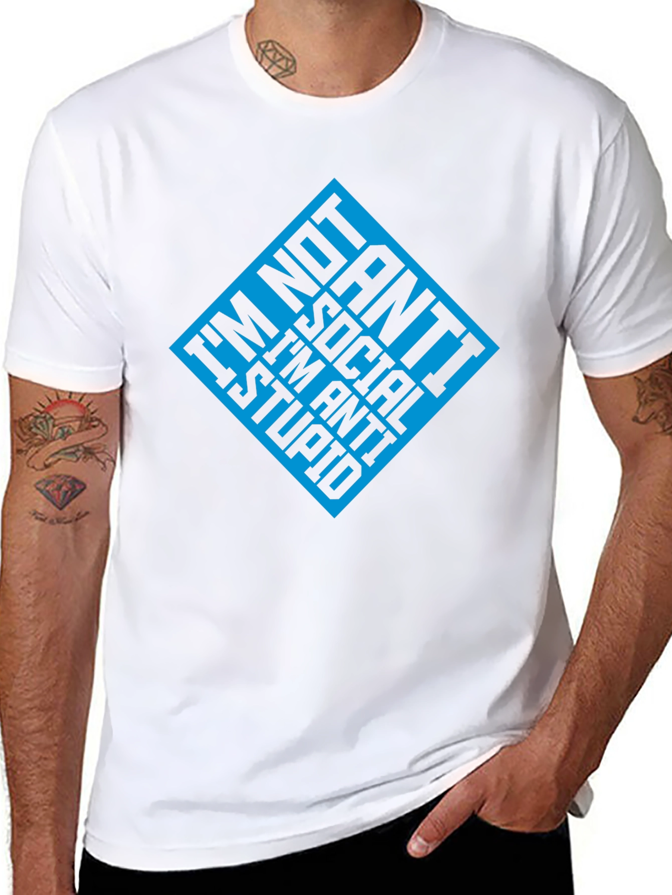 Anti-Social Anti-Stupid Graphic T-Shirt