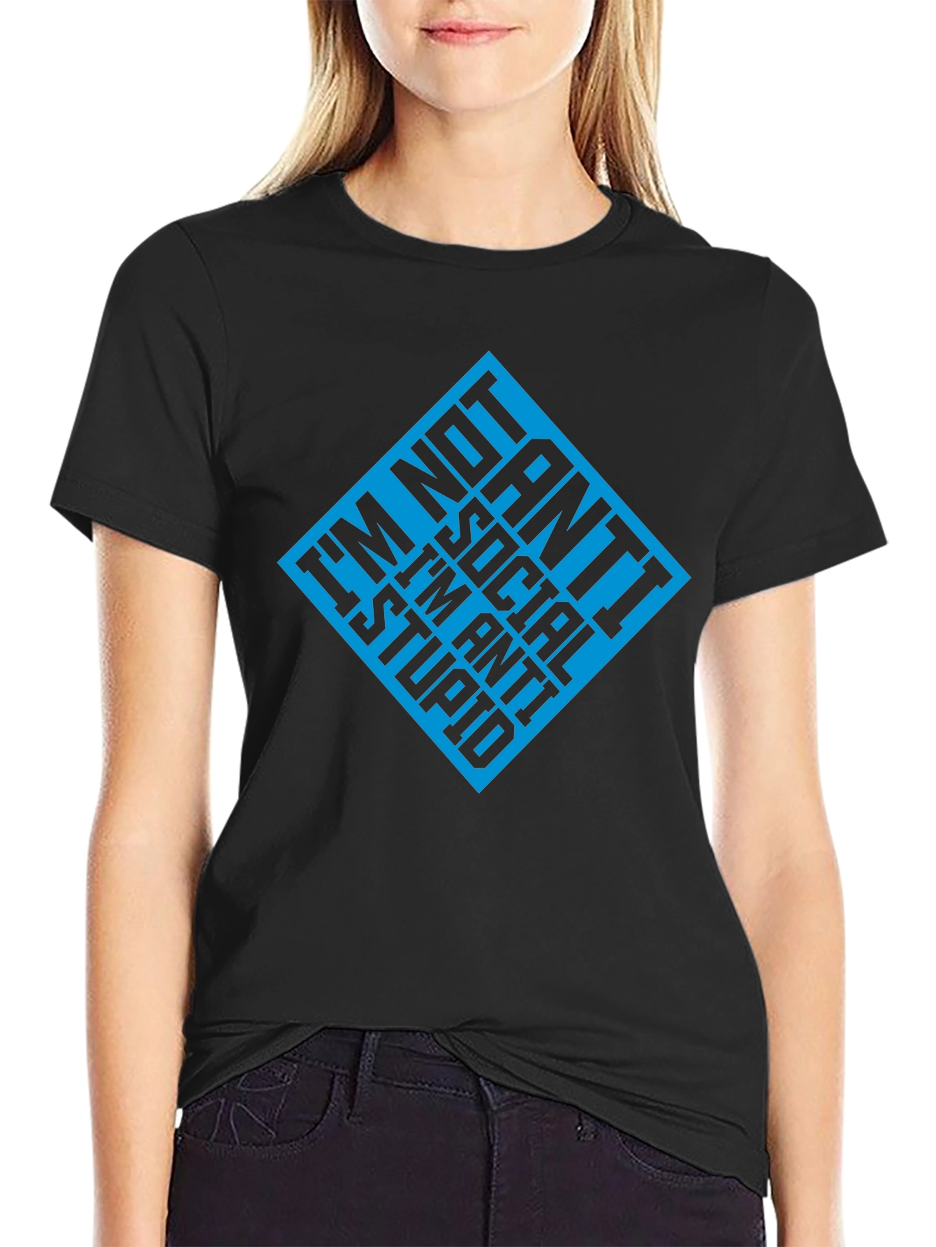 Anti-Social Anti-Stupid Graphic T-Shirt