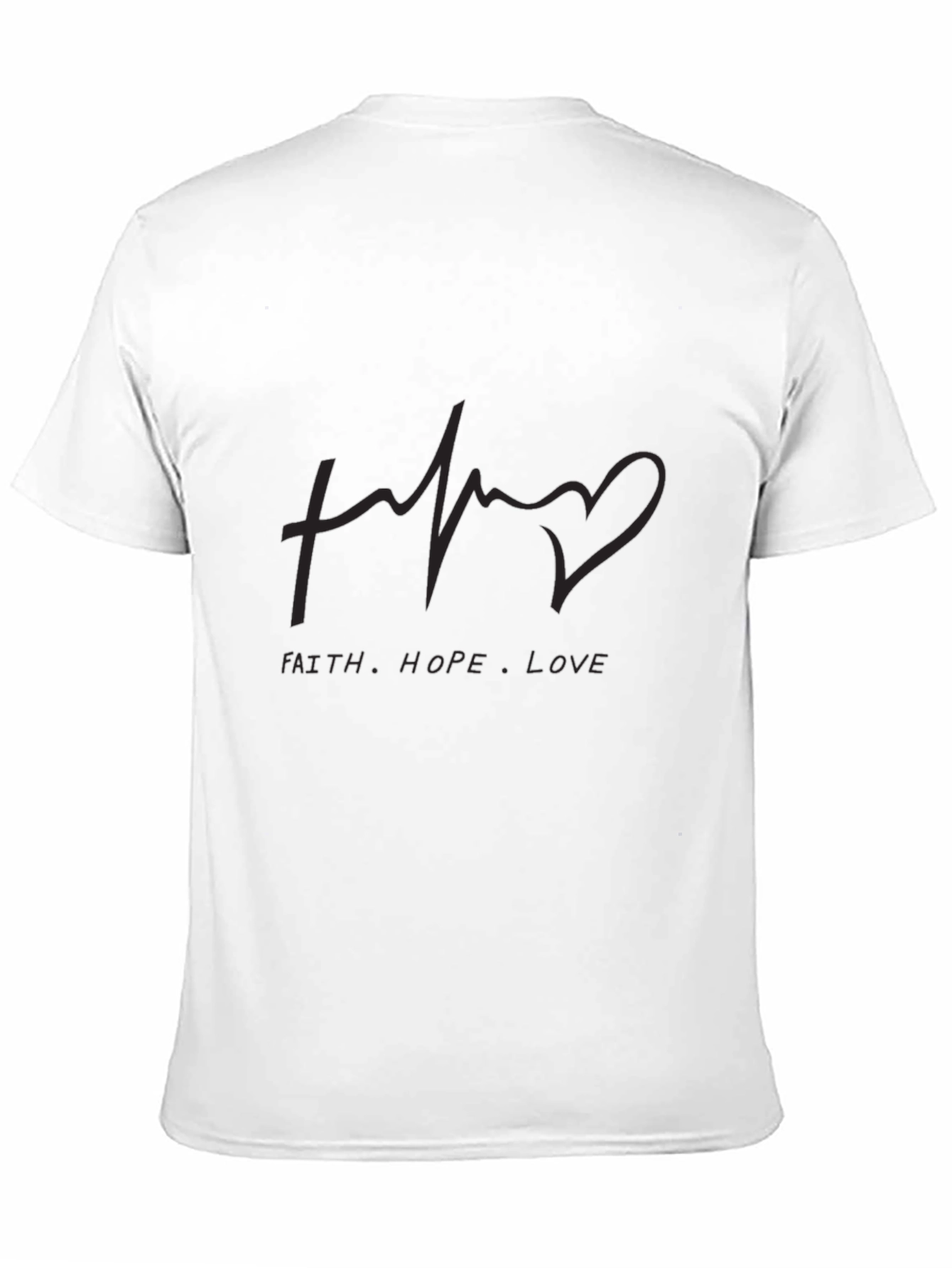 Faith Hope Love Graphic Tee - Black T-Shirt