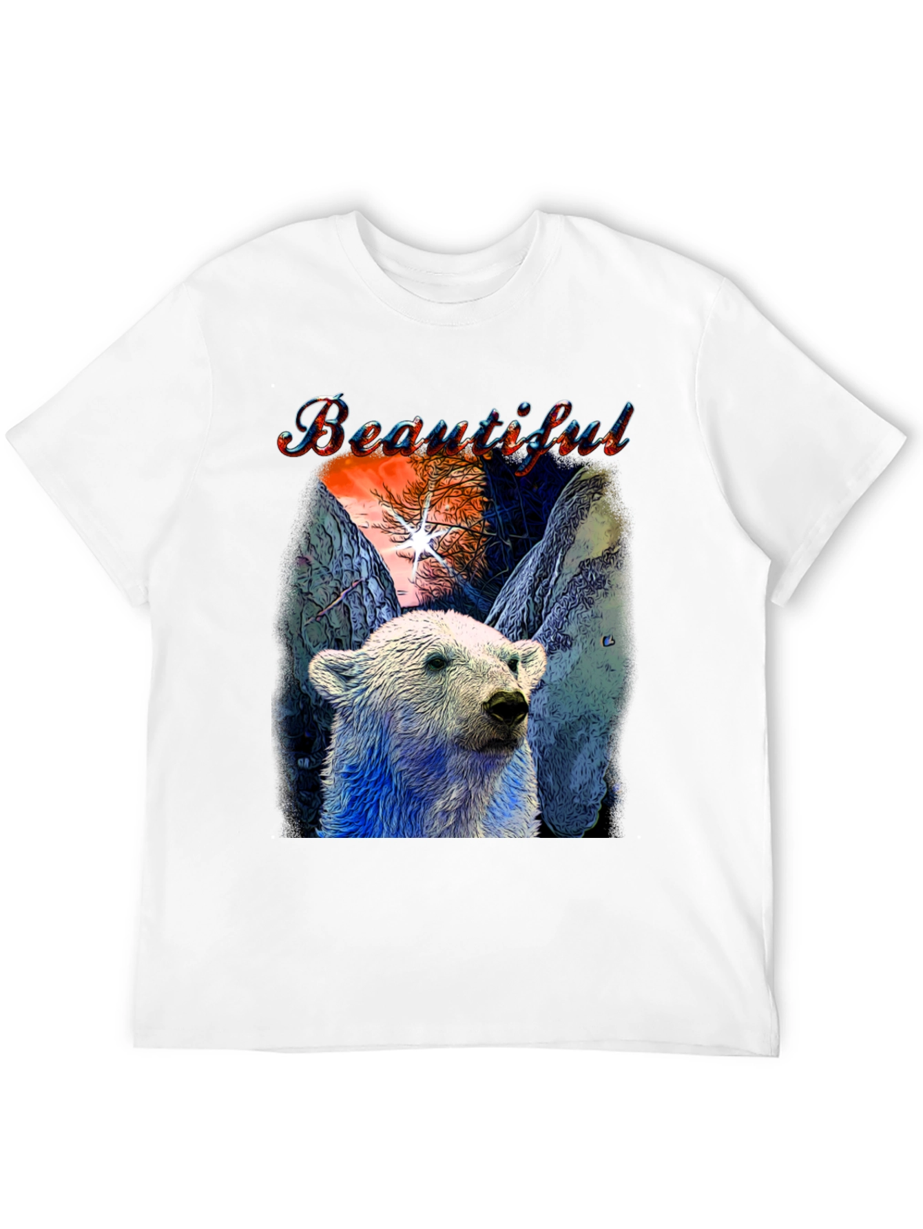 Beautiful Polar Bear Graphic T-Shirt