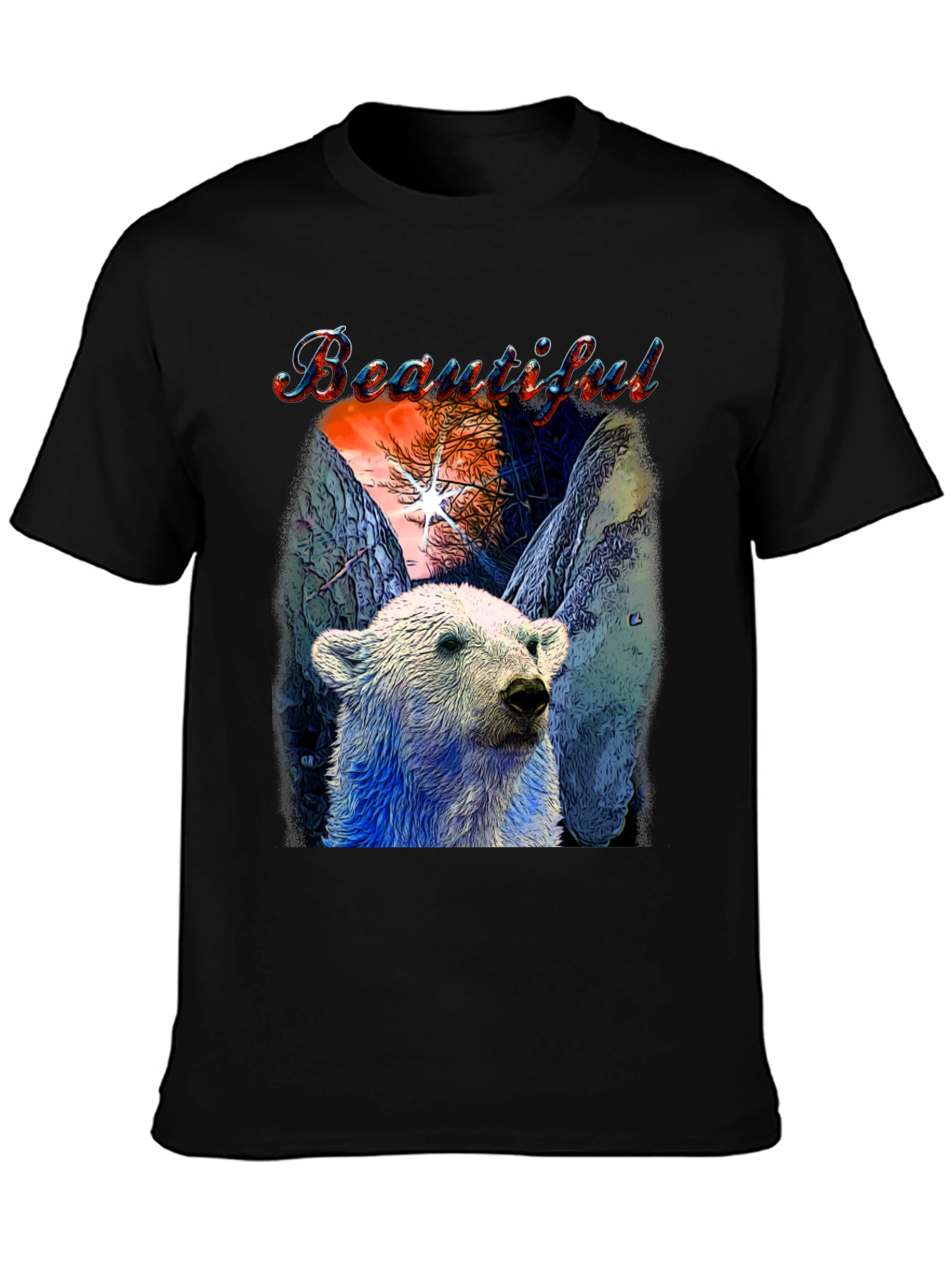 Beautiful Polar Bear Graphic T-Shirt