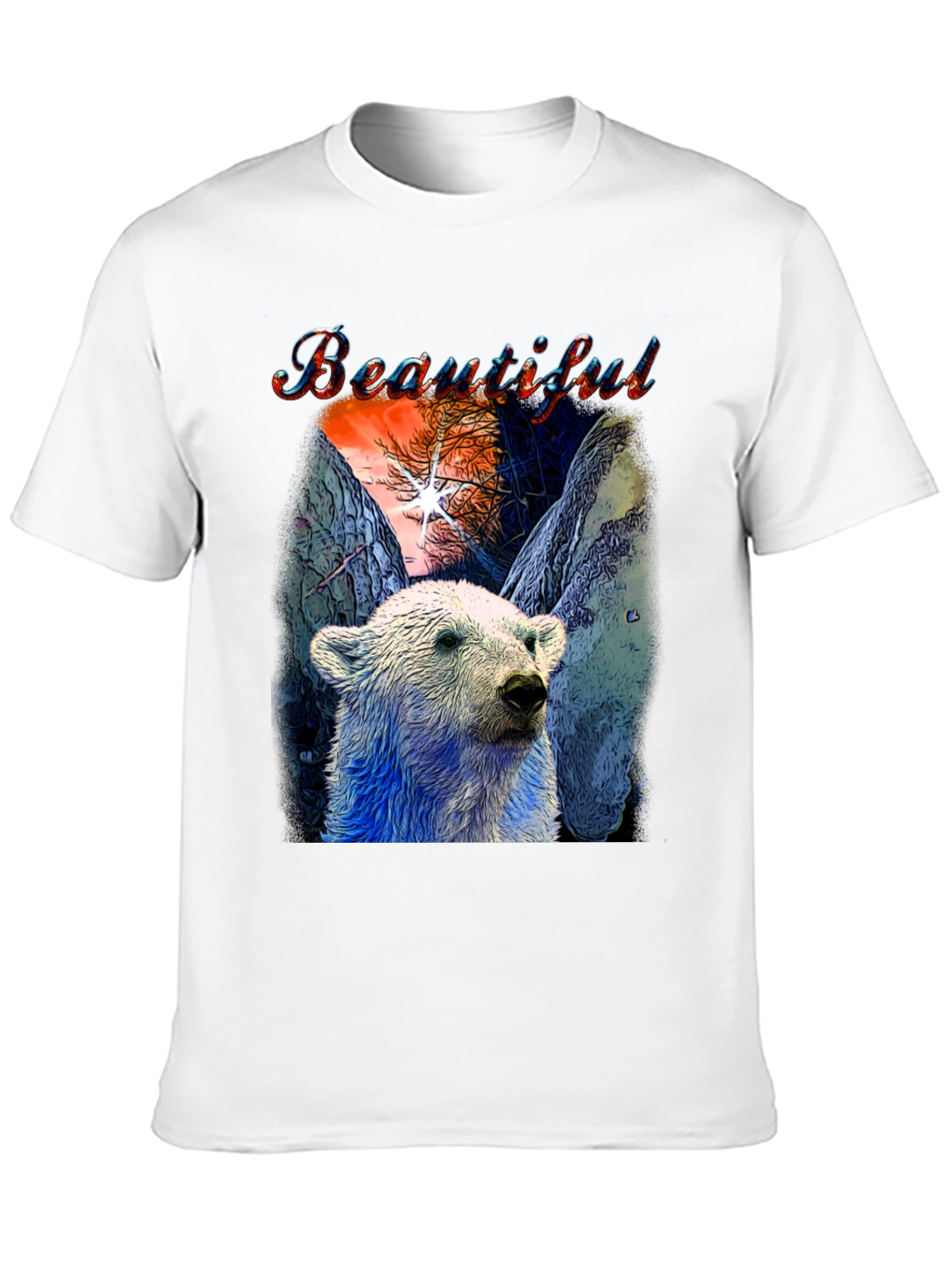 Beautiful Polar Bear Graphic T-Shirt