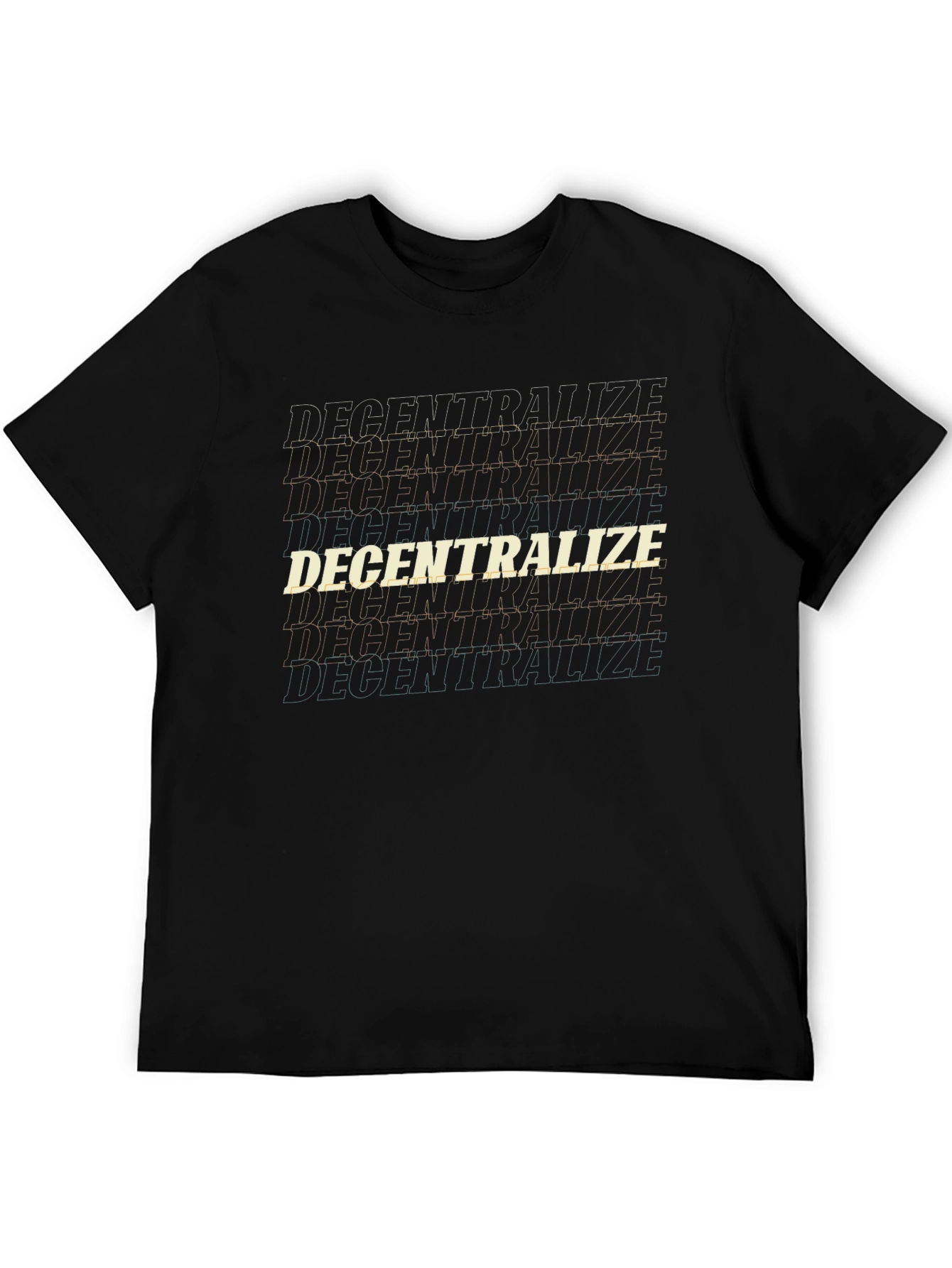 Decentralize Graphic Tee - Black Trendy Shirt