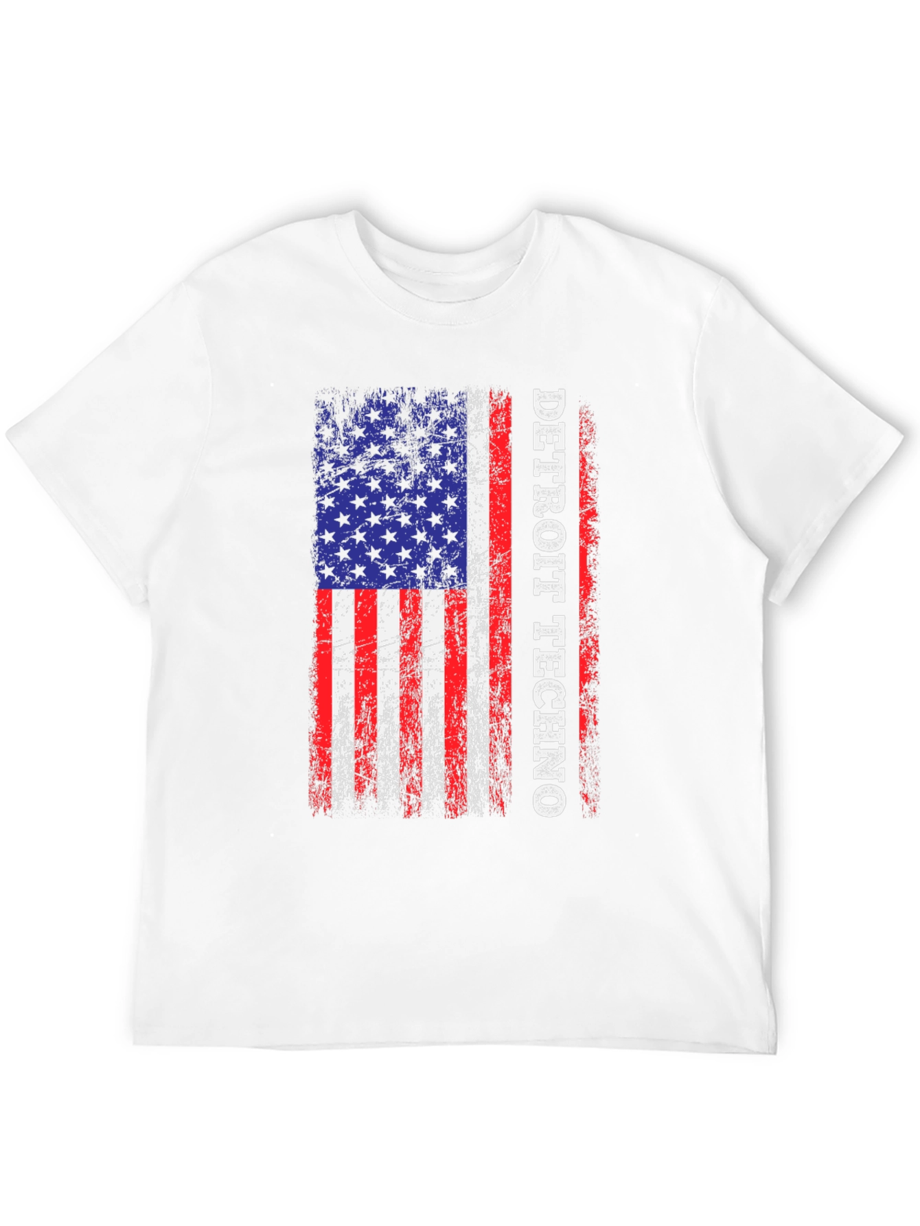 Detroit Techno American Flag Graphic T-Shirt