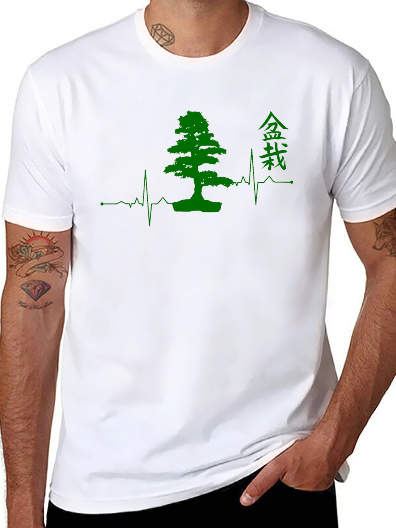 Bonsai Tree Heartbeat Graphic T-Shirt