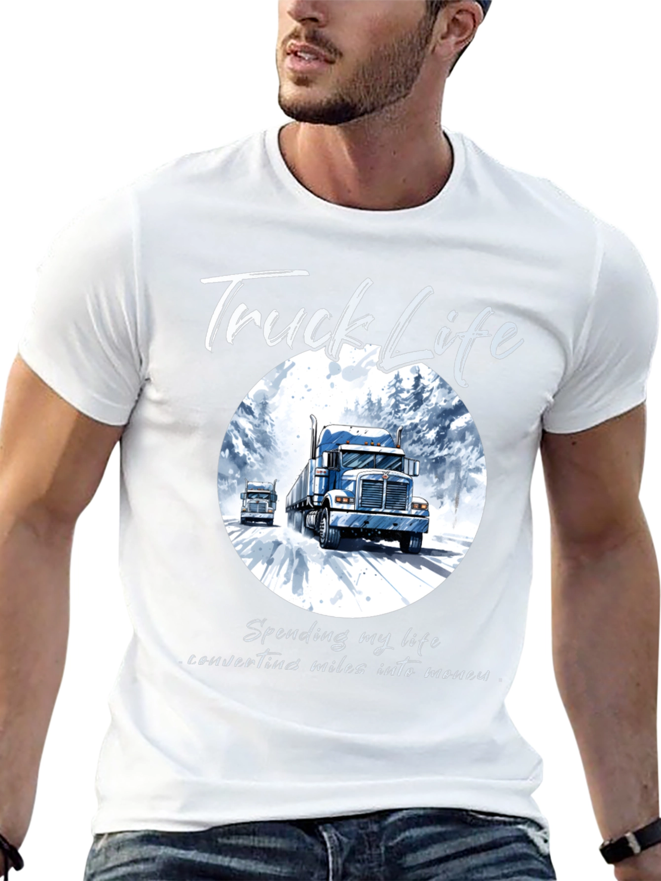 Truck Life T-Shirt: Miles Into Money