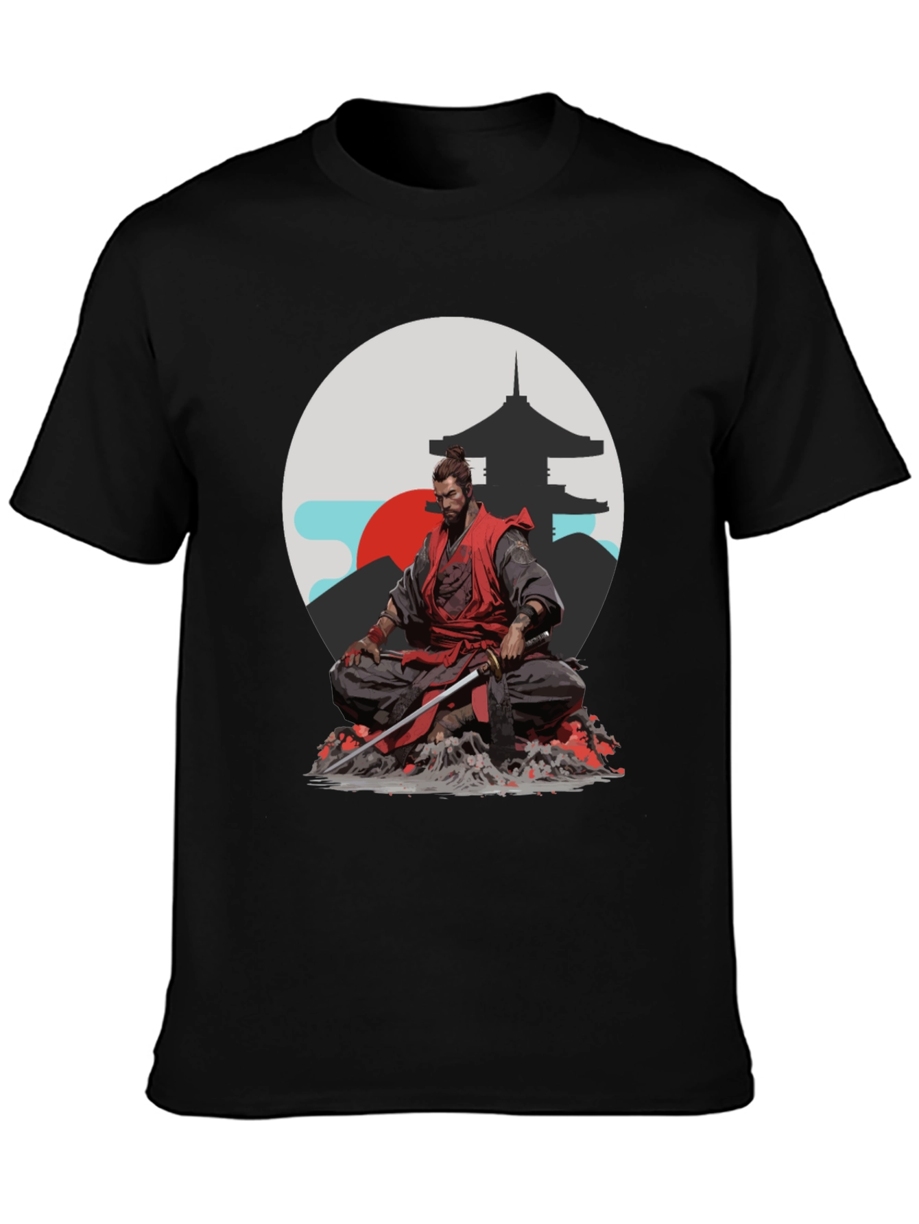 Samurai Graphic Tee - Japanese Warrior Style