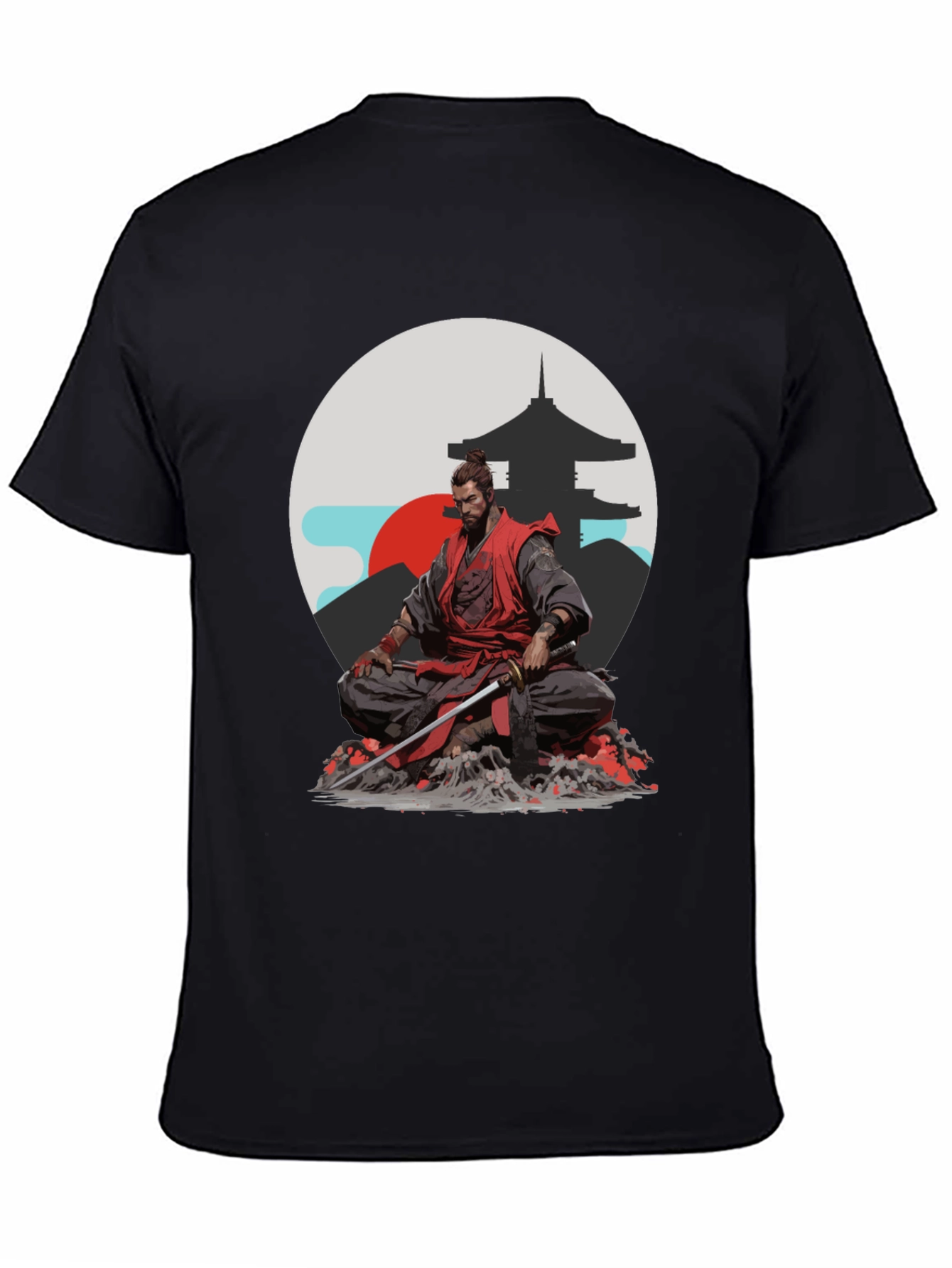 Samurai Graphic Tee - Japanese Warrior Style