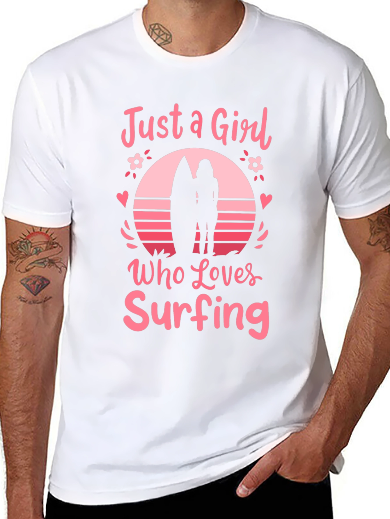 Just A Girl Who Loves Surfing Graphic Tee