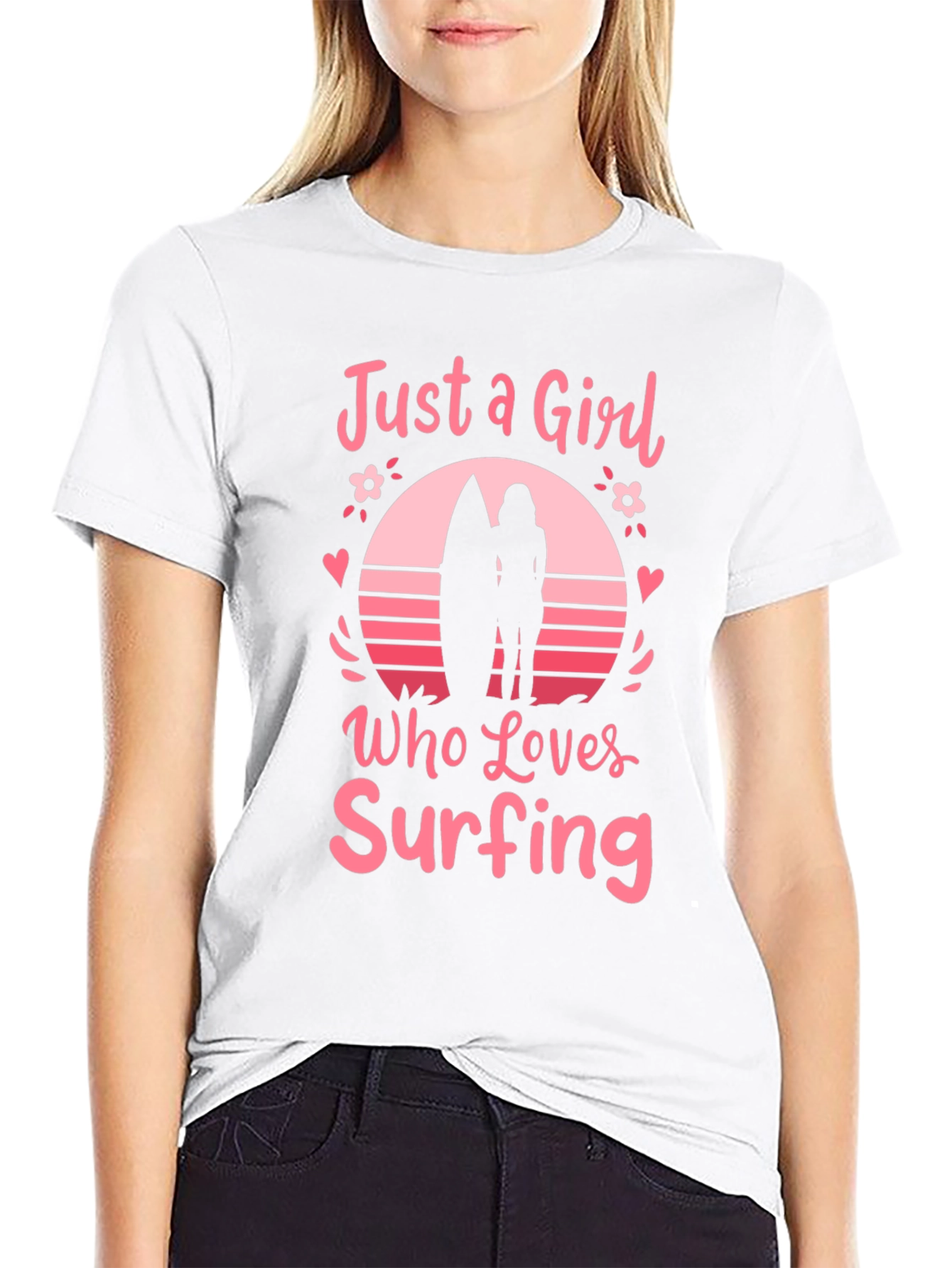 Just A Girl Who Loves Surfing Graphic Tee