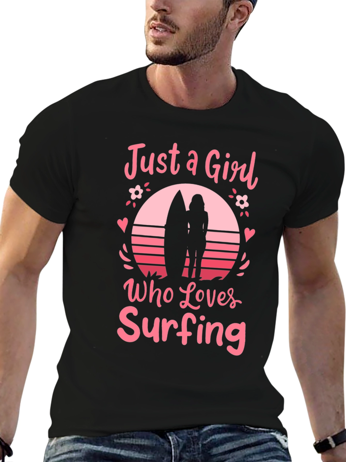 Just A Girl Who Loves Surfing Graphic Tee