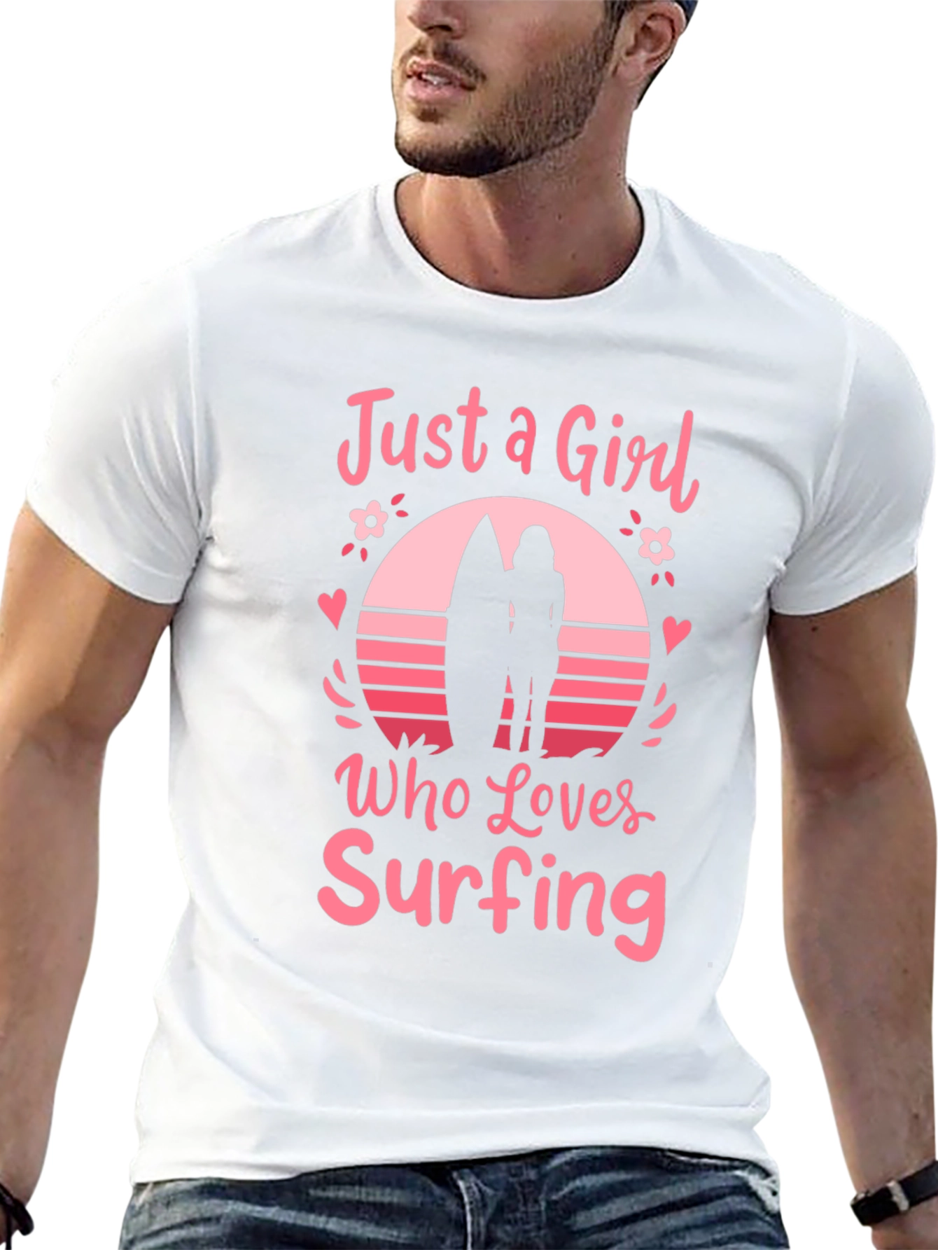 Just A Girl Who Loves Surfing Graphic Tee