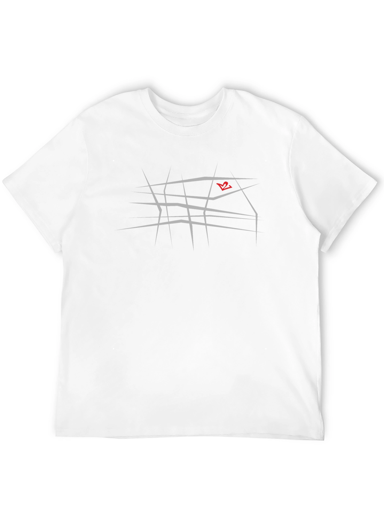Abstract Line Art Black Tee