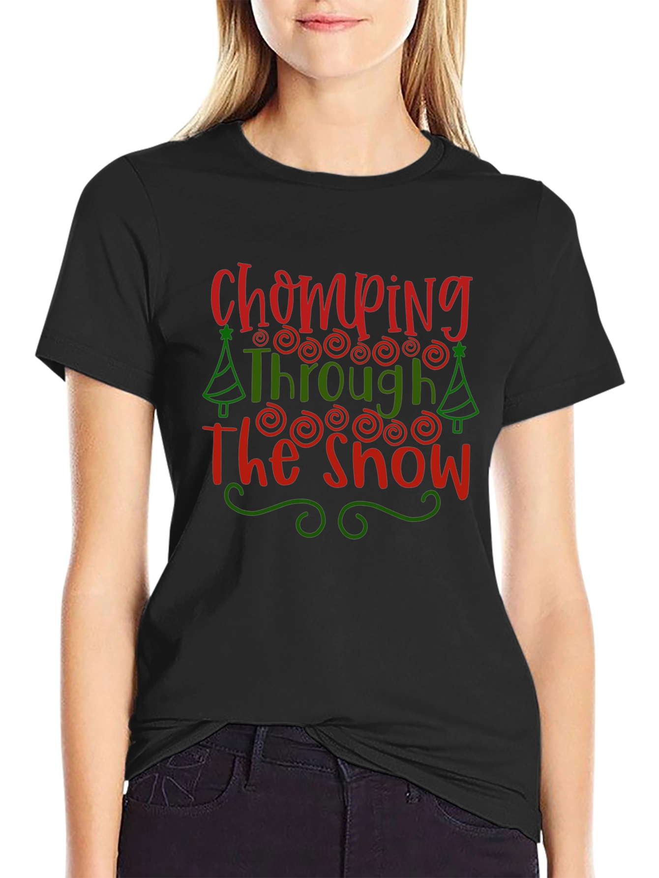 Chomping Through the Snow Christmas Tee
