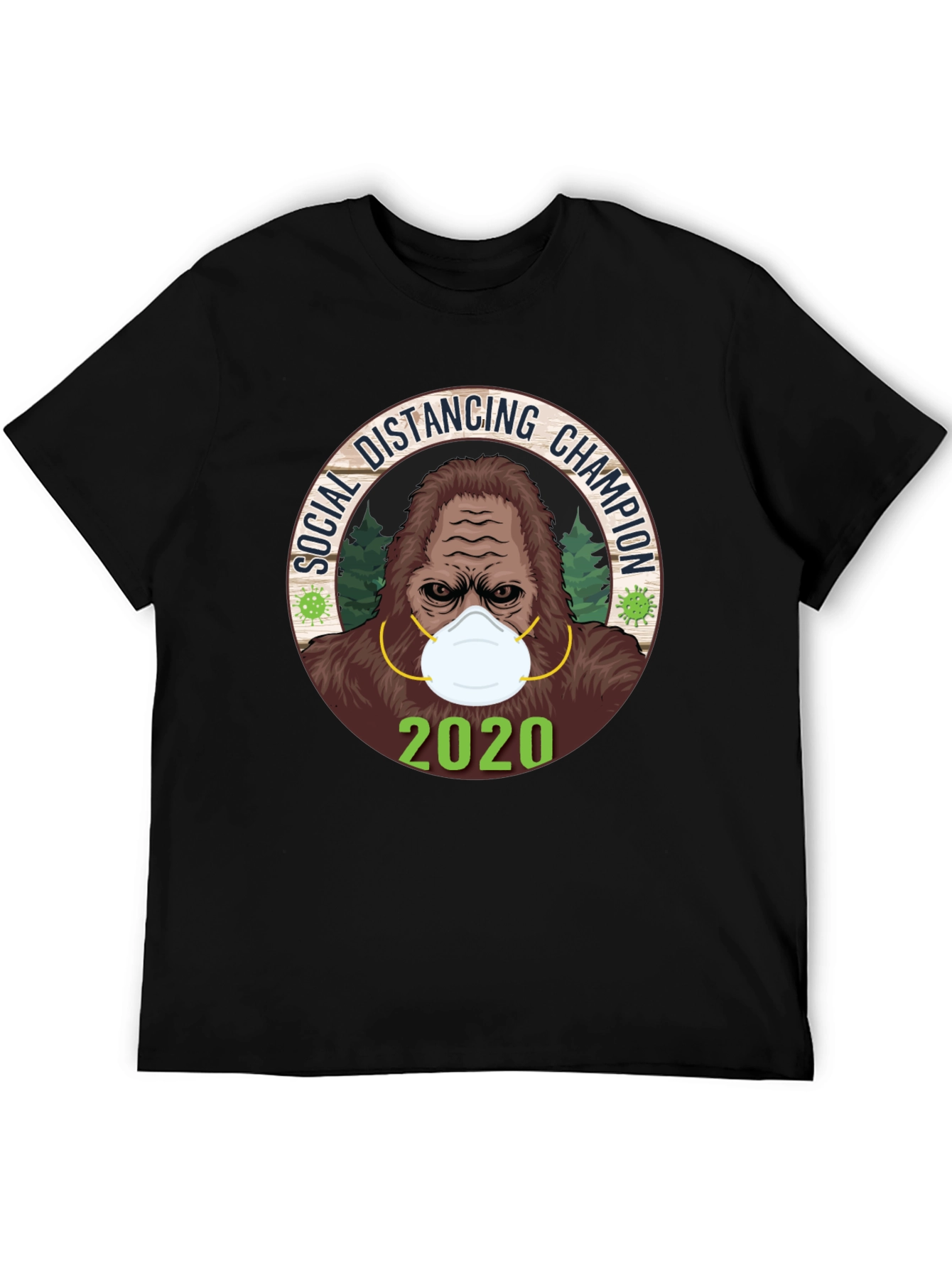 Social Distancing Champion Tee - 2020 Bigfoot Mask