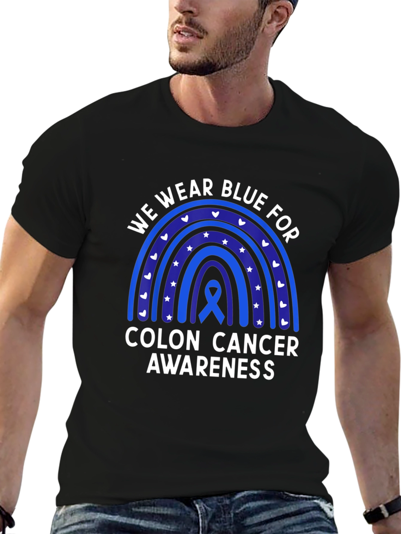 Colon Cancer Awareness Rainbow T-Shirt