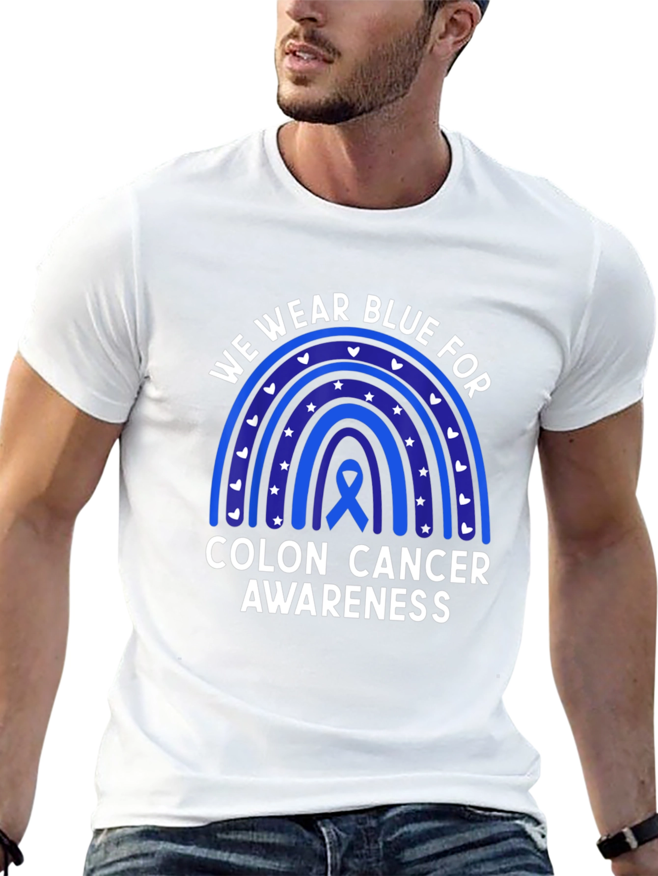 Colon Cancer Awareness Rainbow T-Shirt
