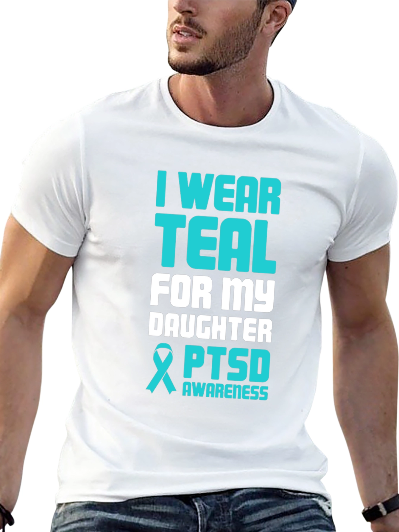 Teal PTSD Awareness Graphic T-Shirt