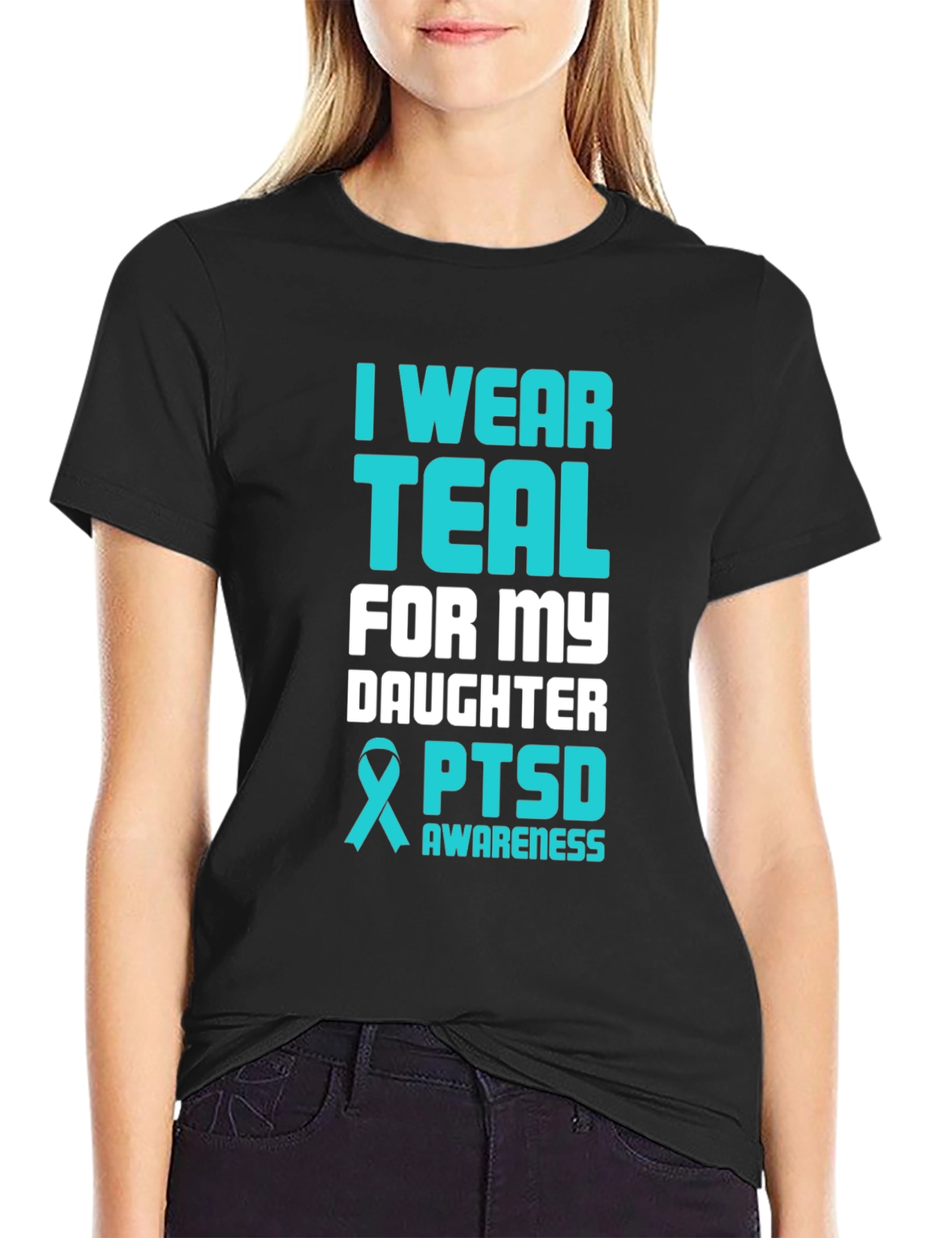 Teal PTSD Awareness Graphic T-Shirt