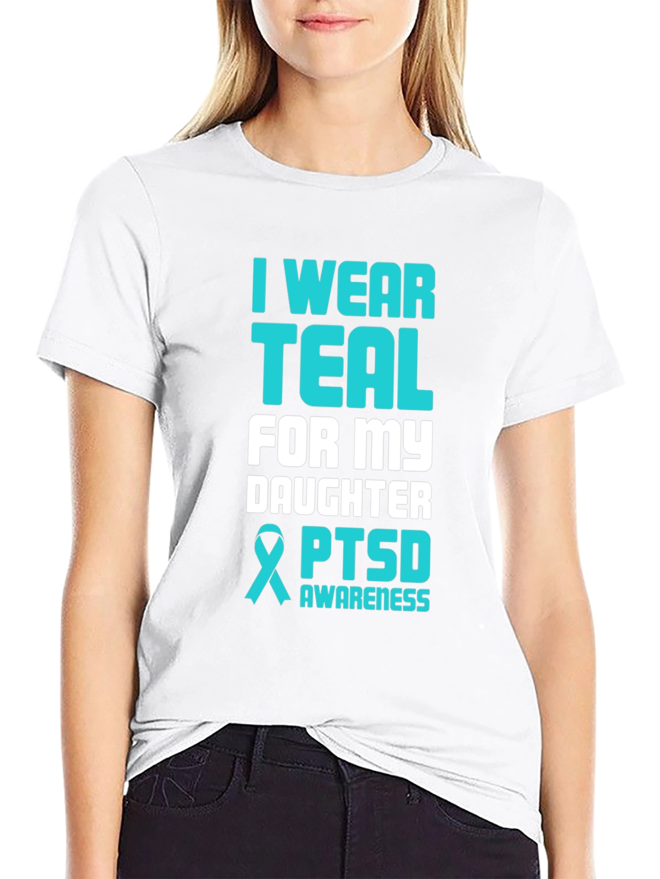 Teal PTSD Awareness Graphic T-Shirt