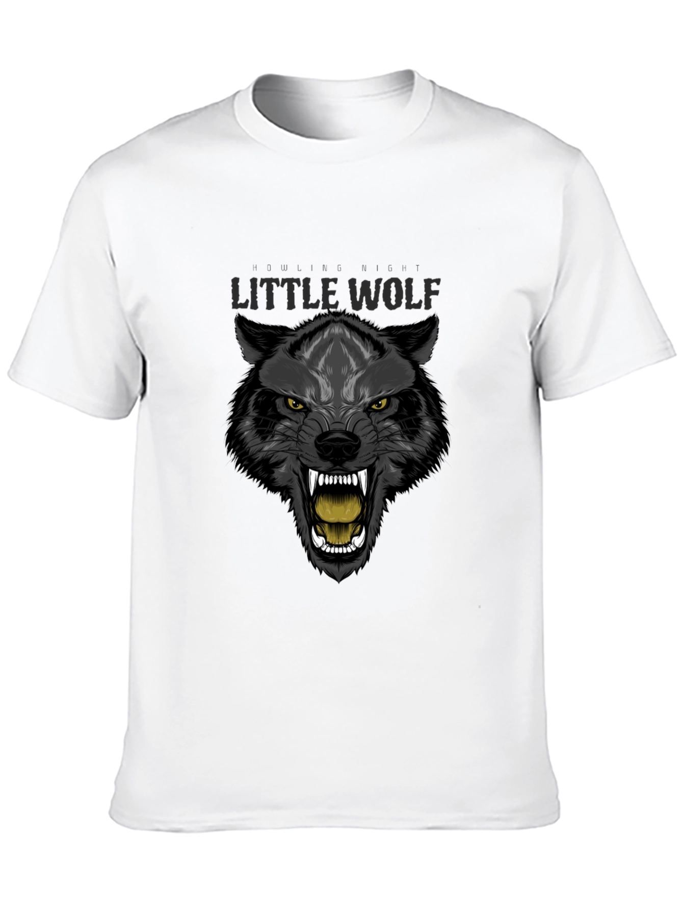 Little Wolf Graphic T-Shirt - Fierce Animal Print