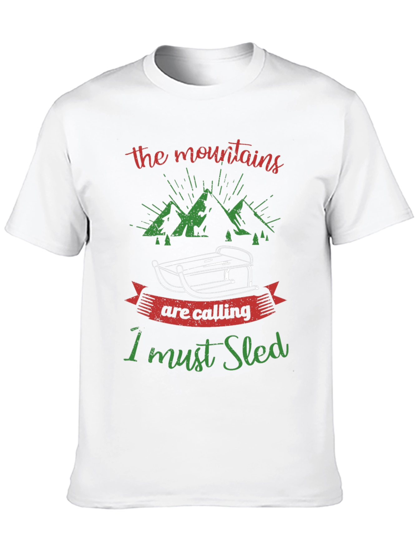 Mountains are Calling Sledding T-Shirt