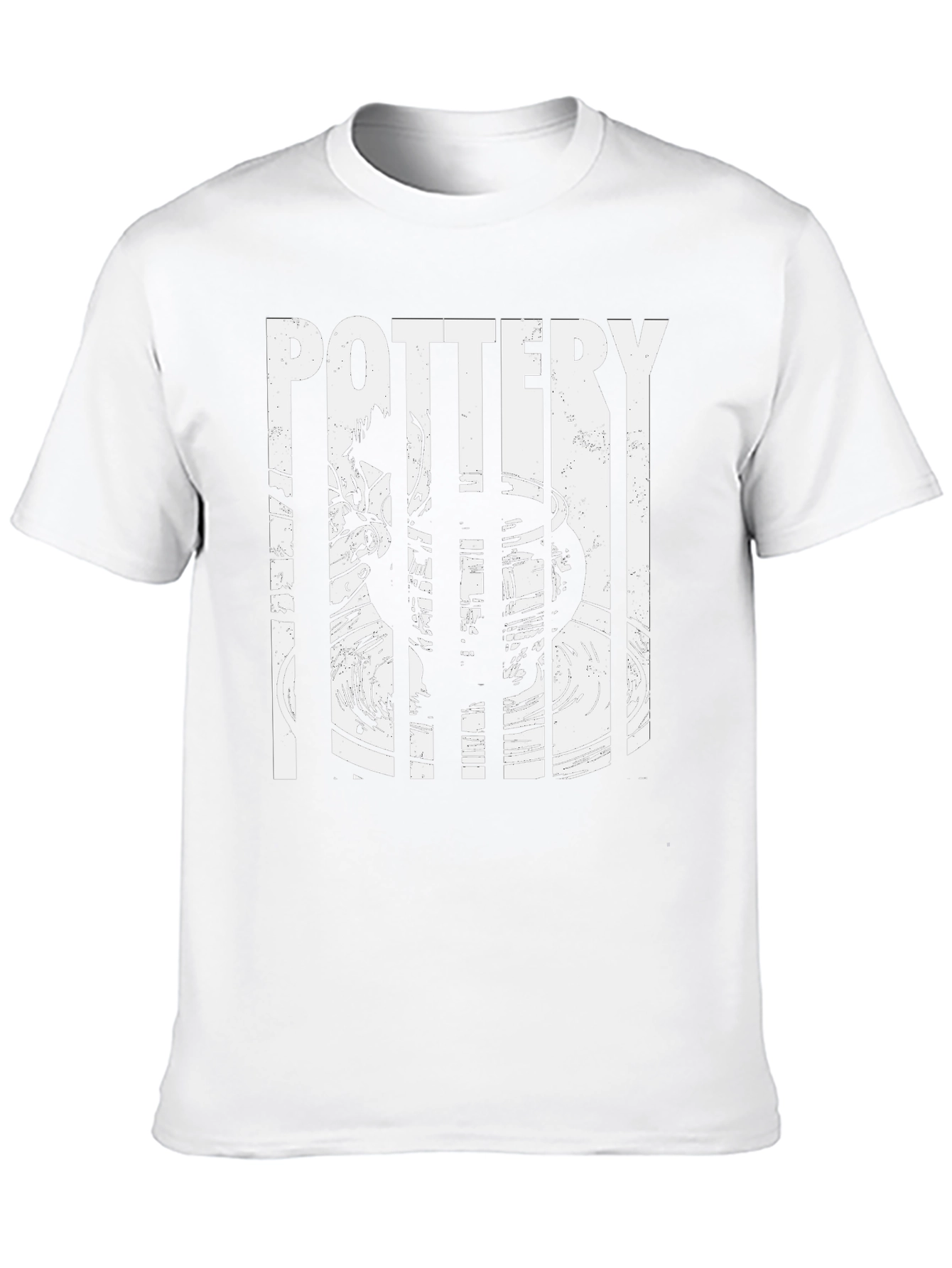 Pottery Graphic T-Shirt - Black Crew Neck Tee