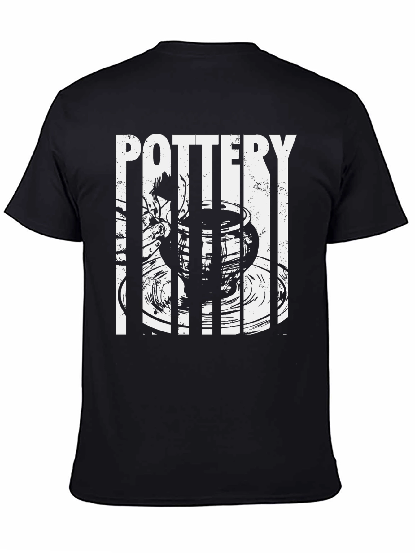 Pottery Graphic T-Shirt - Black Crew Neck Tee