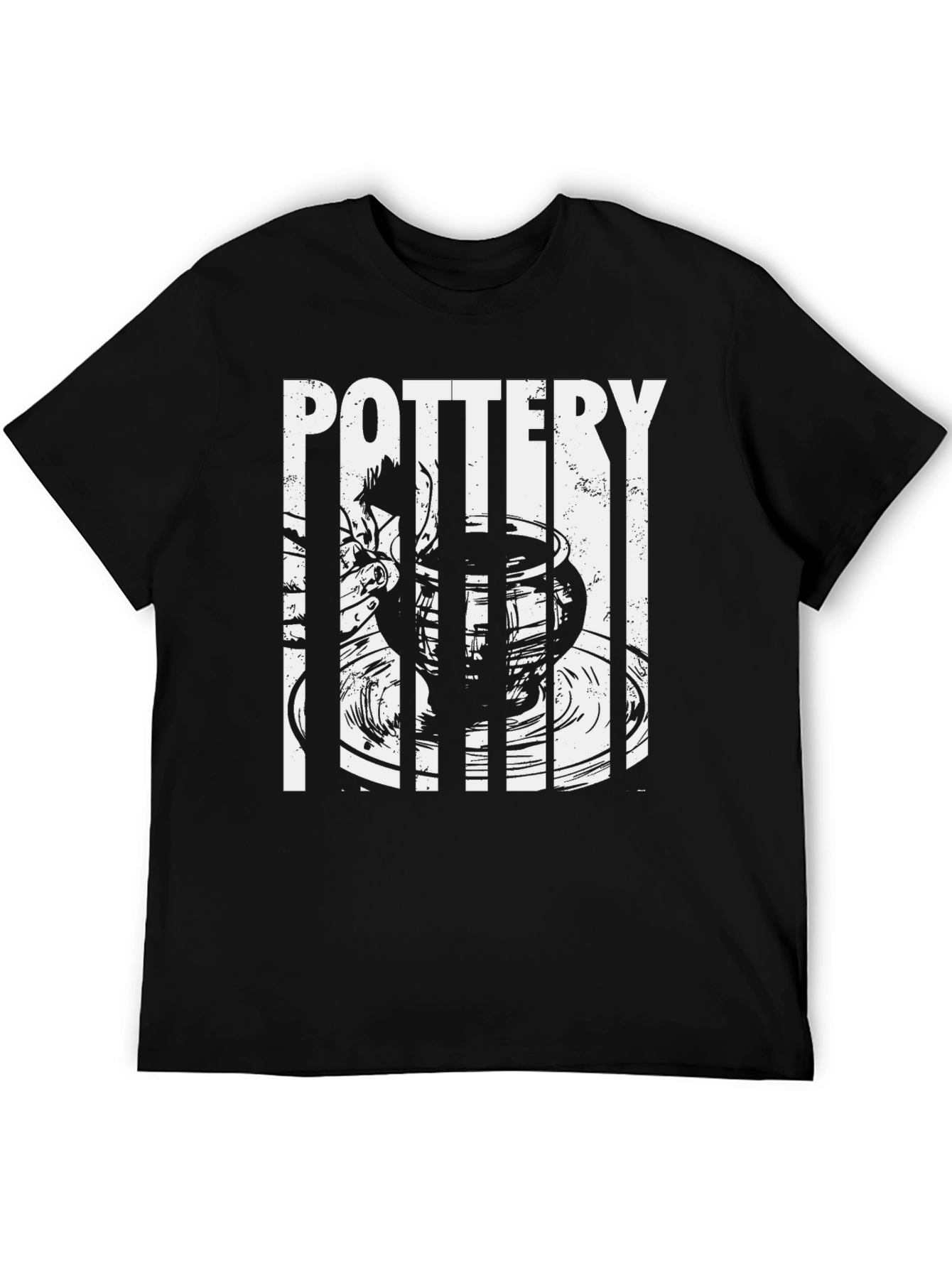 Pottery Graphic T-Shirt - Black Crew Neck Tee