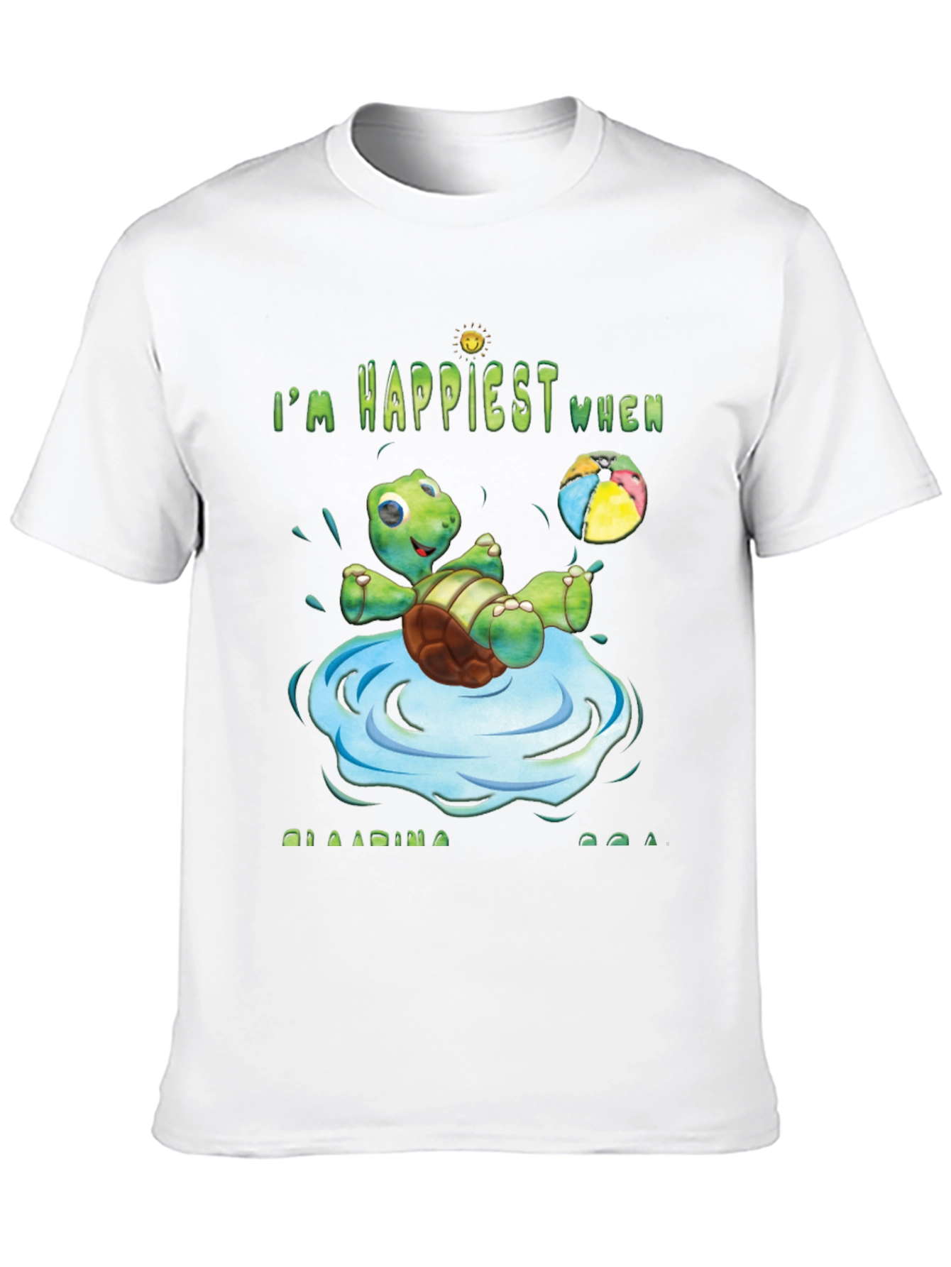 Happy Turtle Beach Ball T-Shirt