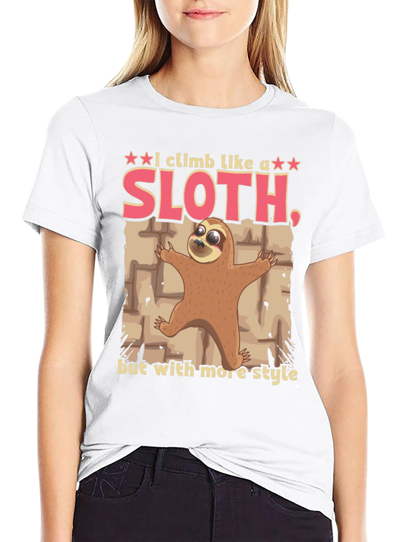 Funny Sloth Climbing Style T-Shirt
