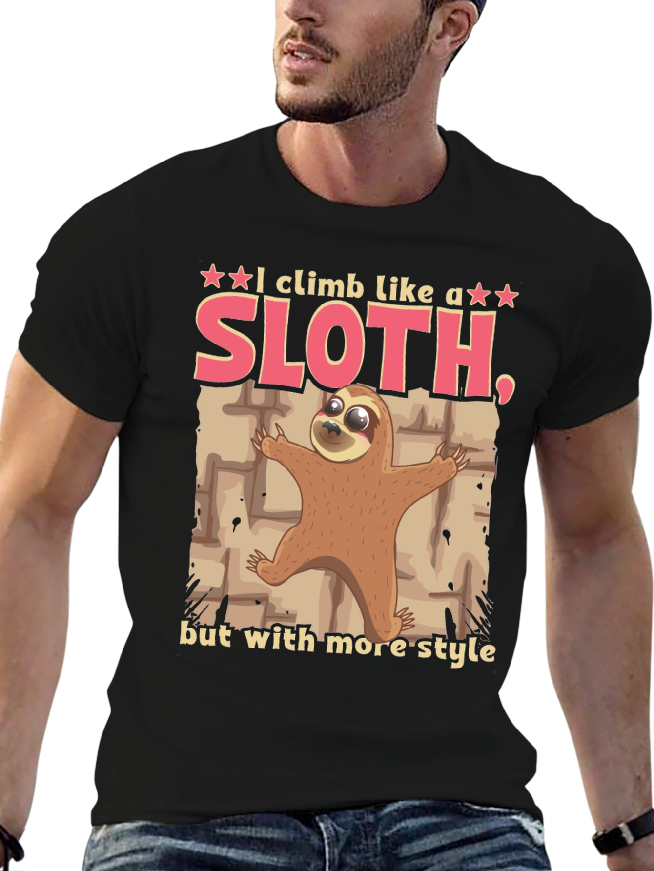Funny Sloth Climbing Style T-Shirt