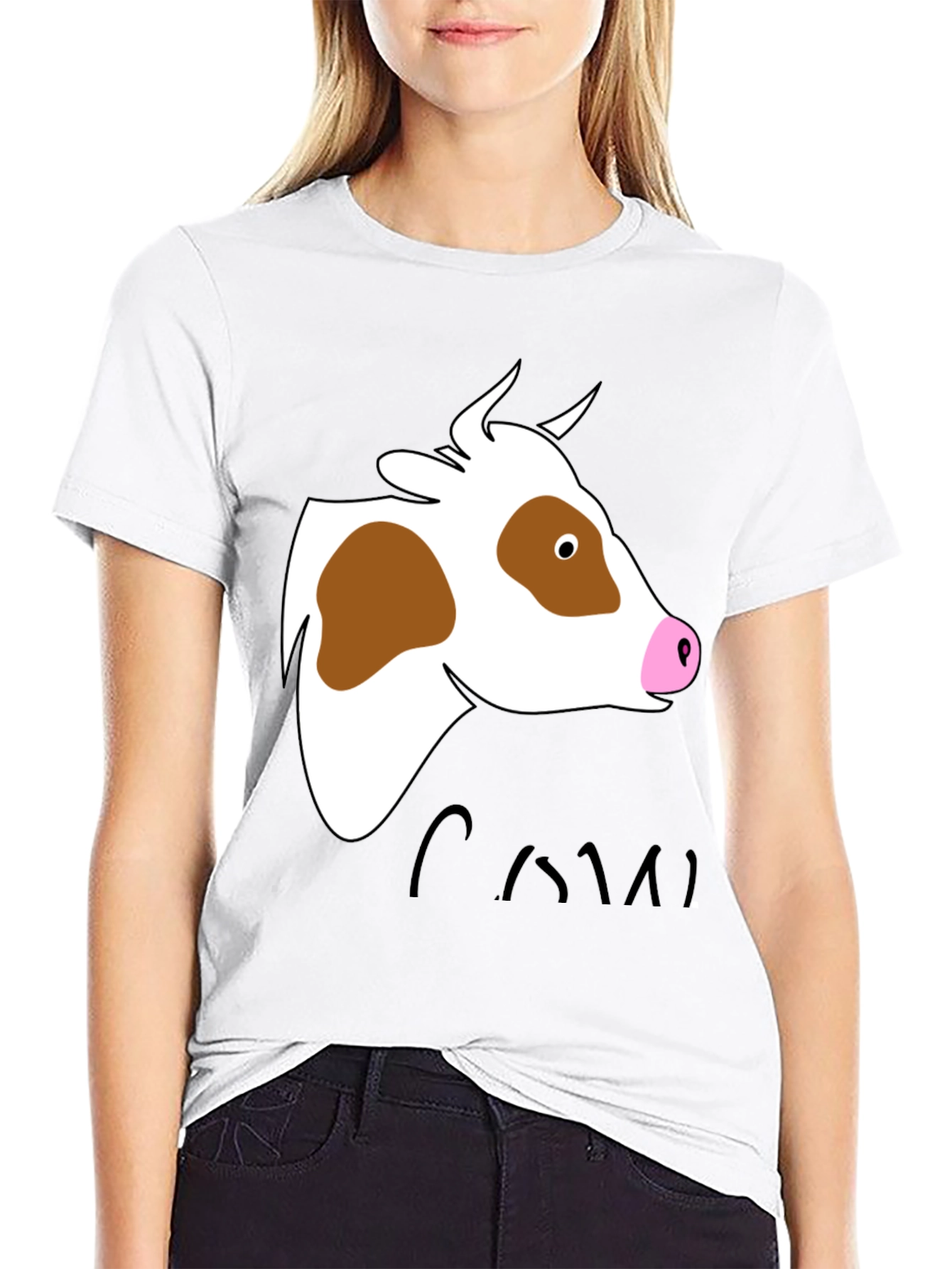 Cow Graphic Tee - Unisex Black T-Shirt