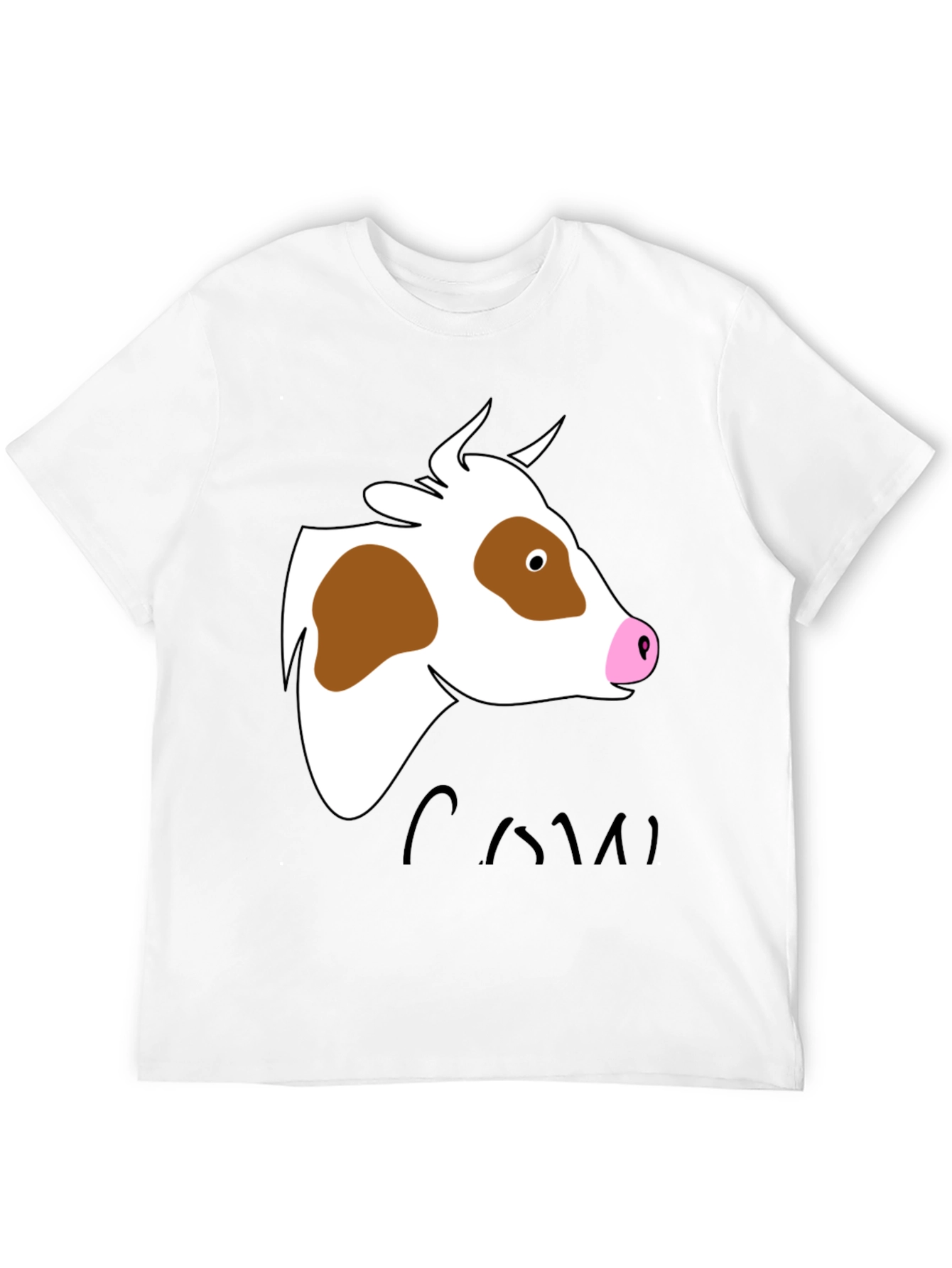 Cow Graphic Tee - Unisex Black T-Shirt