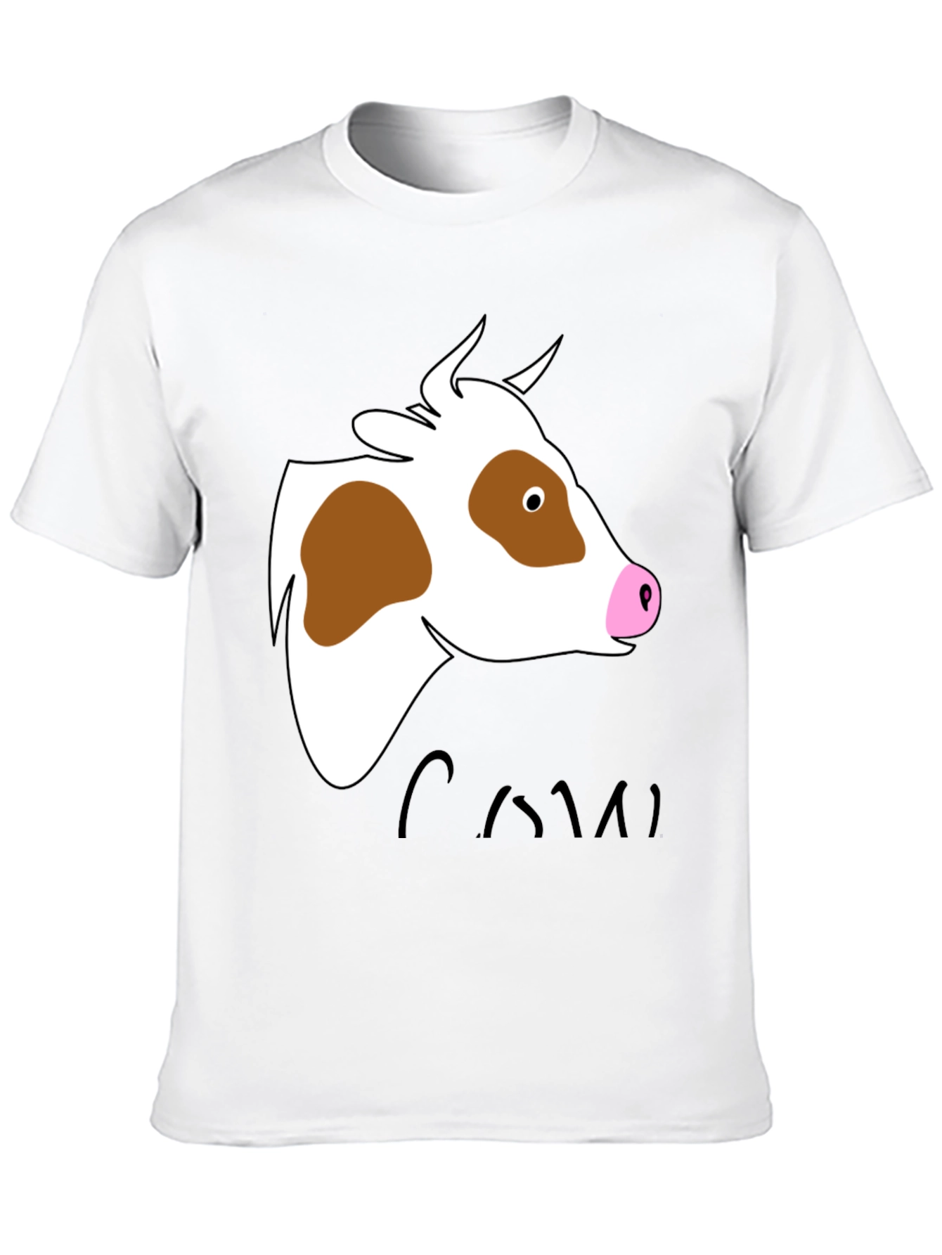 Cow Graphic Tee - Unisex Black T-Shirt